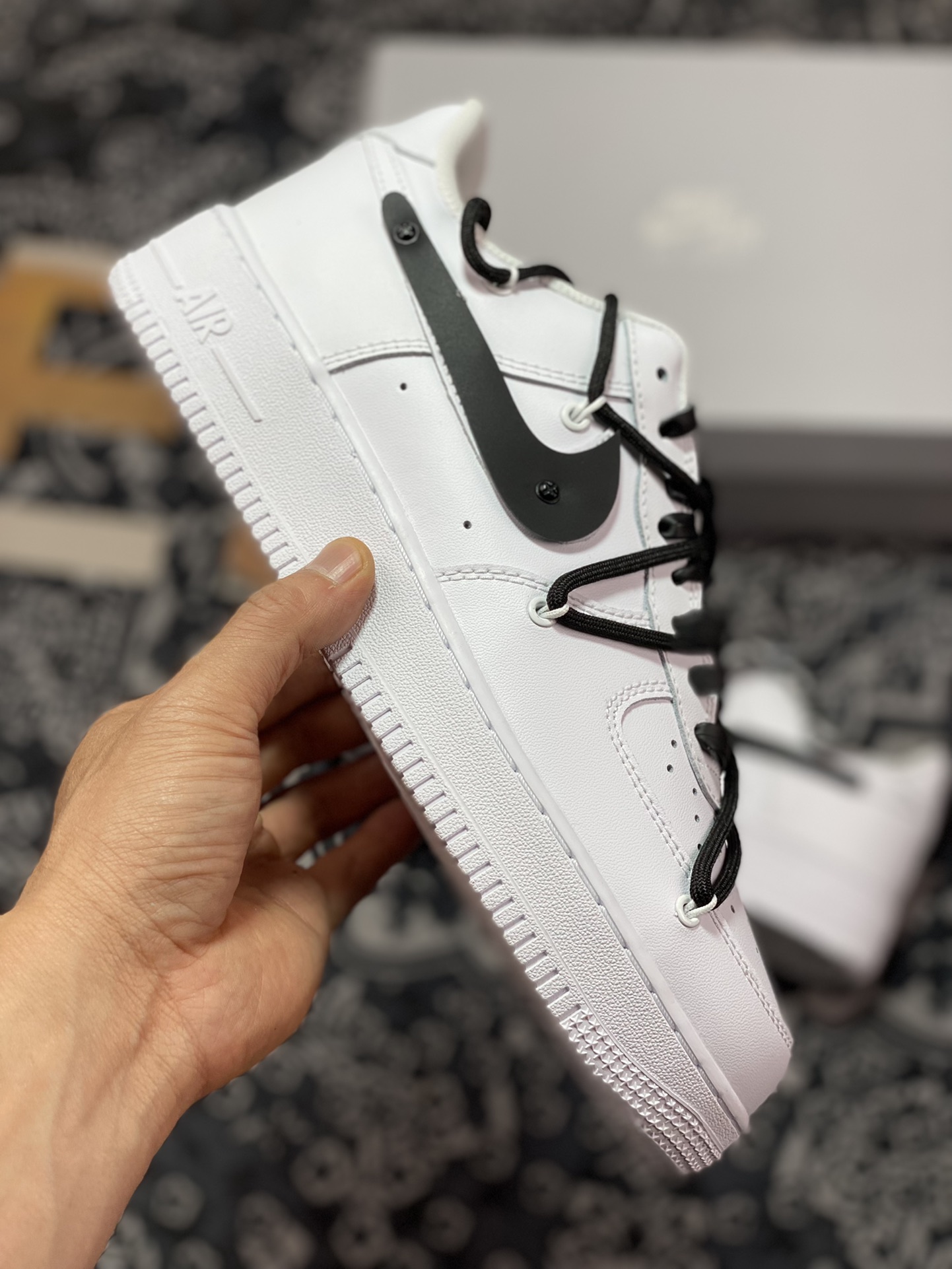 Air Force 1'07 Low Retro SP Air Force One low-top classic sneakers ”OW white and black hook and tie rope” CW2288-111