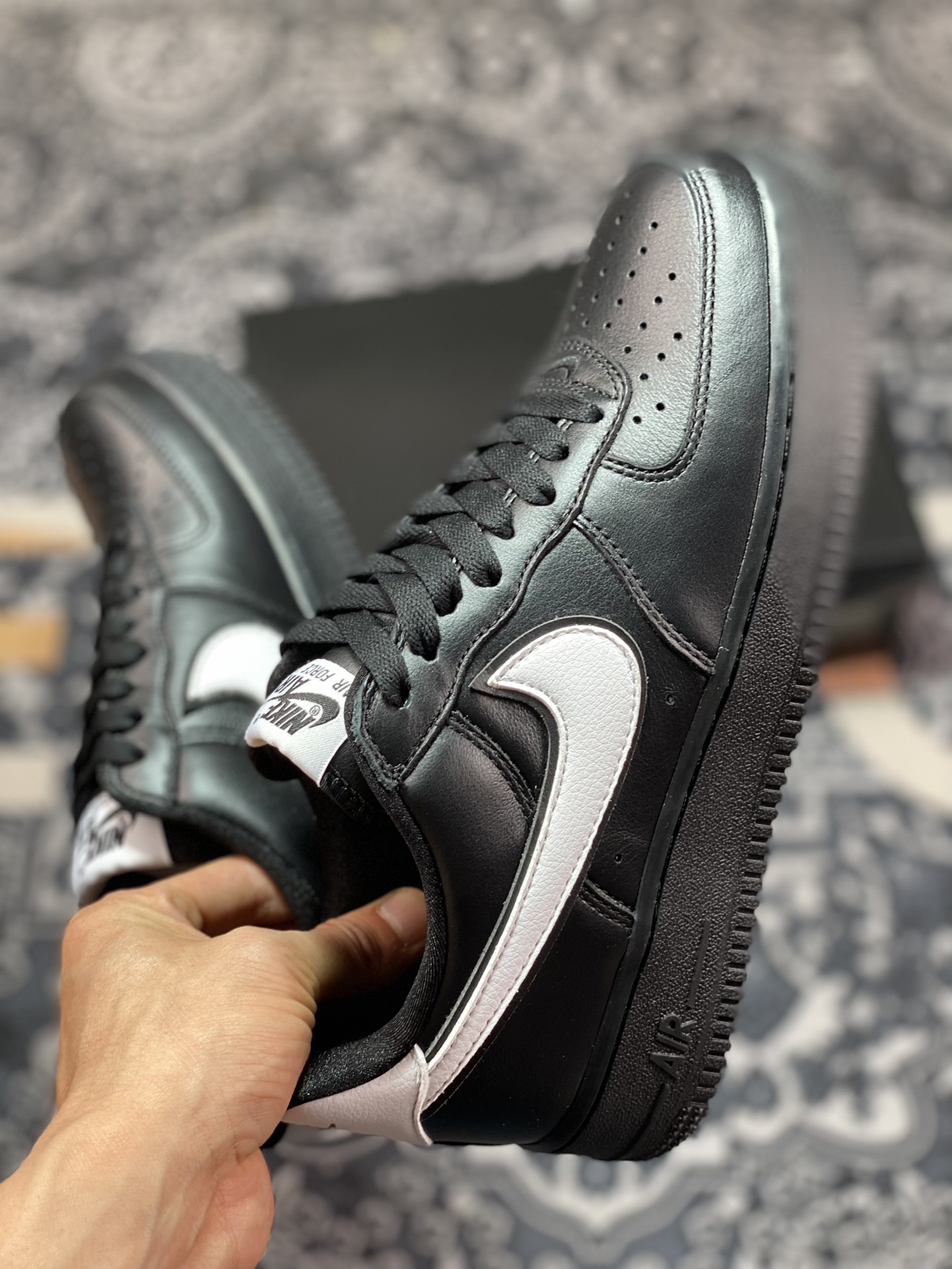 Nike Air Force 1 '07 Low QS ”Friday/Black/White” Air Force One series low-top sneakers ”Leather Black Five White” CQ0492-001