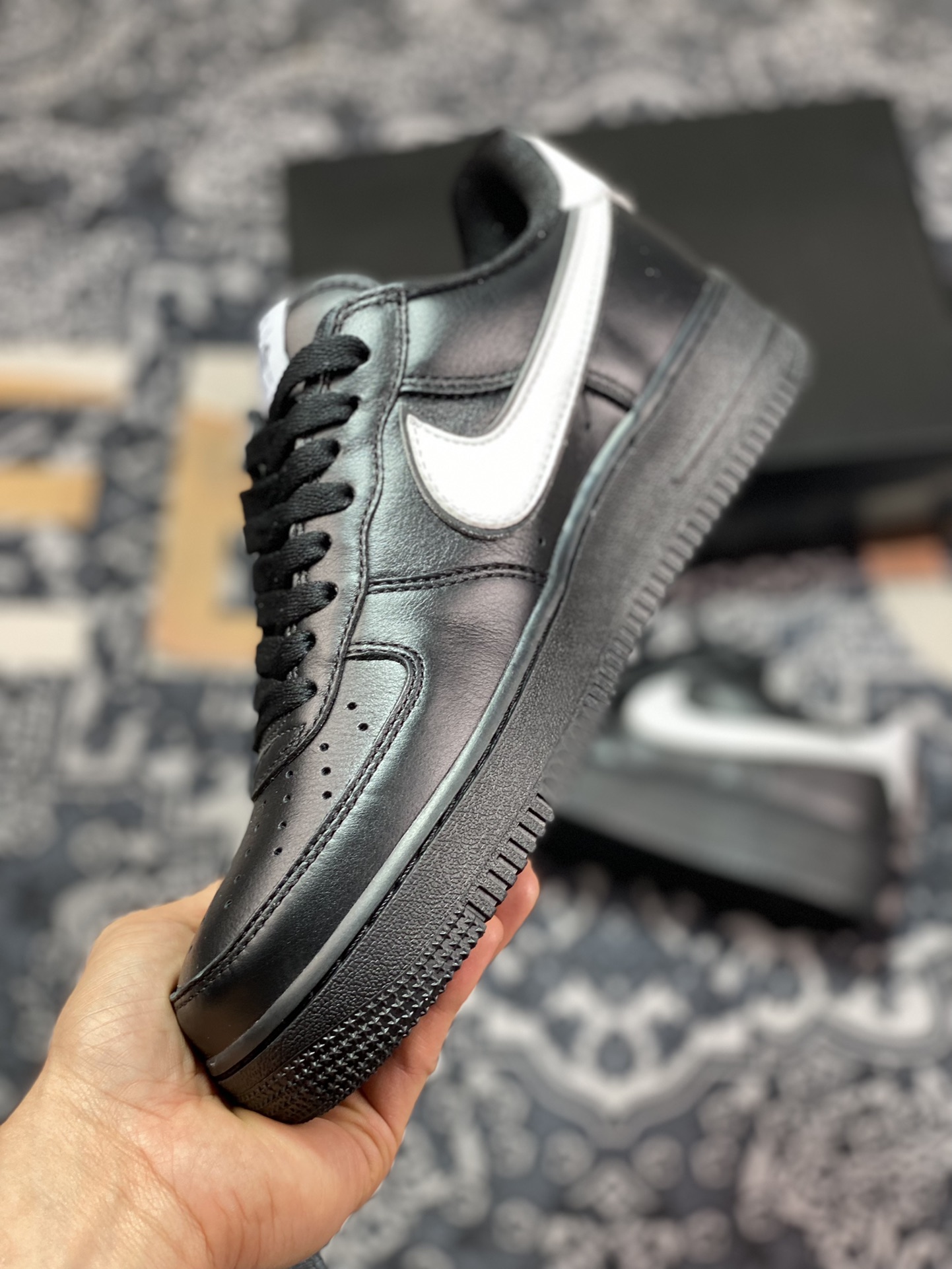 Nike Air Force 1 '07 Low QS ”Friday/Black/White” Air Force One series low-top sneakers ”Leather Black Five White” CQ0492-001