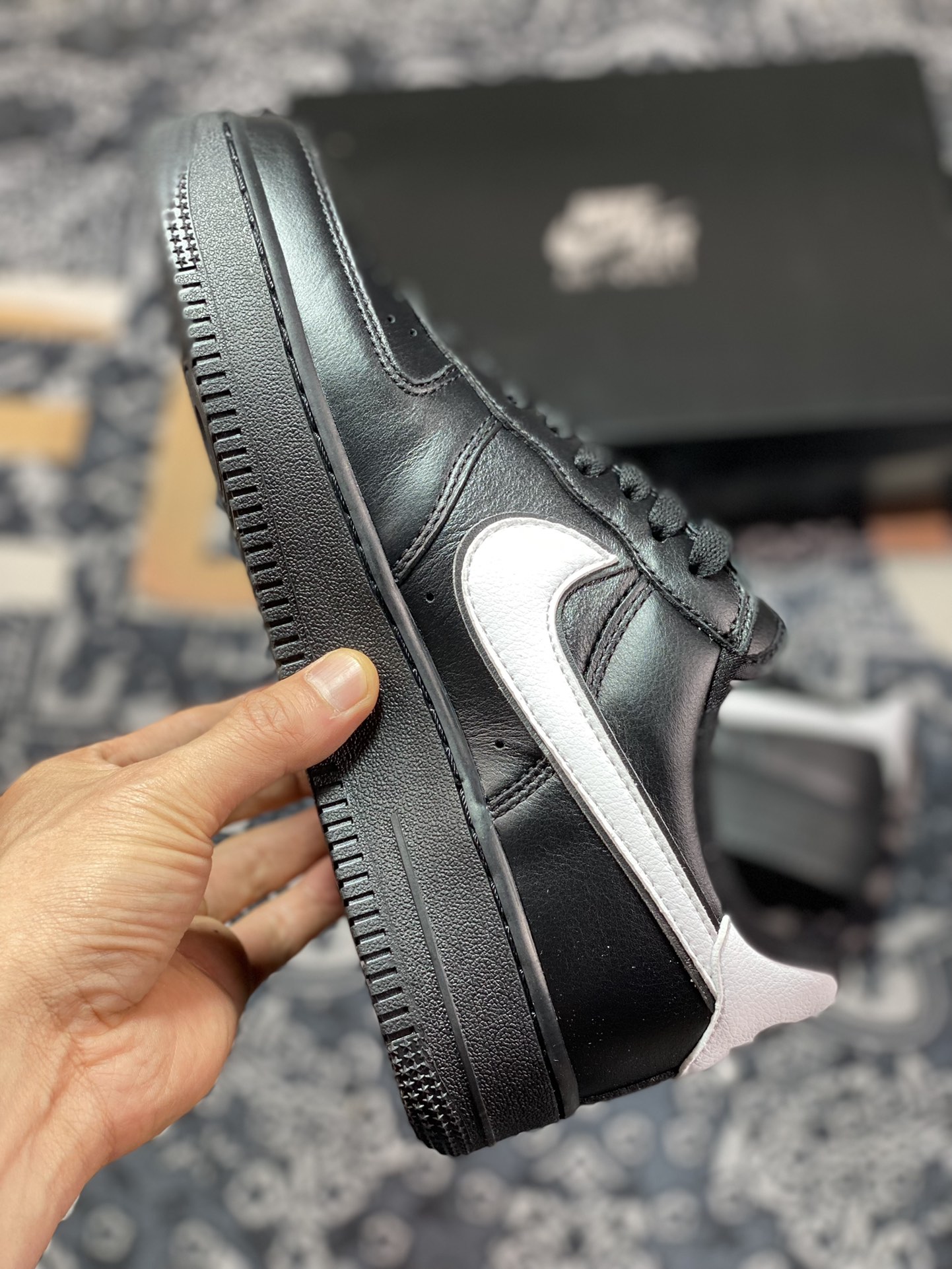 Nike Air Force 1 '07 Low QS ”Friday/Black/White” Air Force One series low-top sneakers ”Leather Black Five White” CQ0492-001