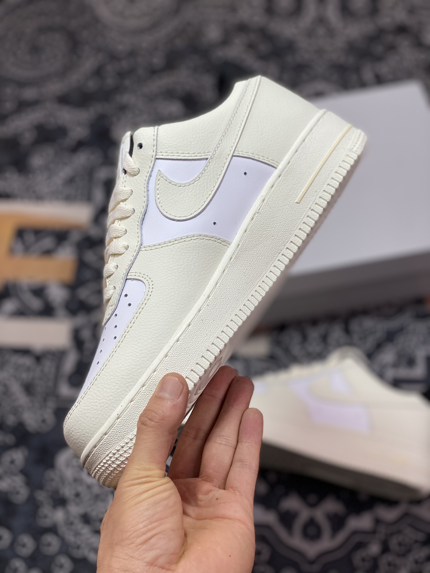 Nike Air Force 1'07 Low ”Coconut Milk” Air Force One classic low-top sneakers ”Colorblock Cream White Black” DZ2708-101