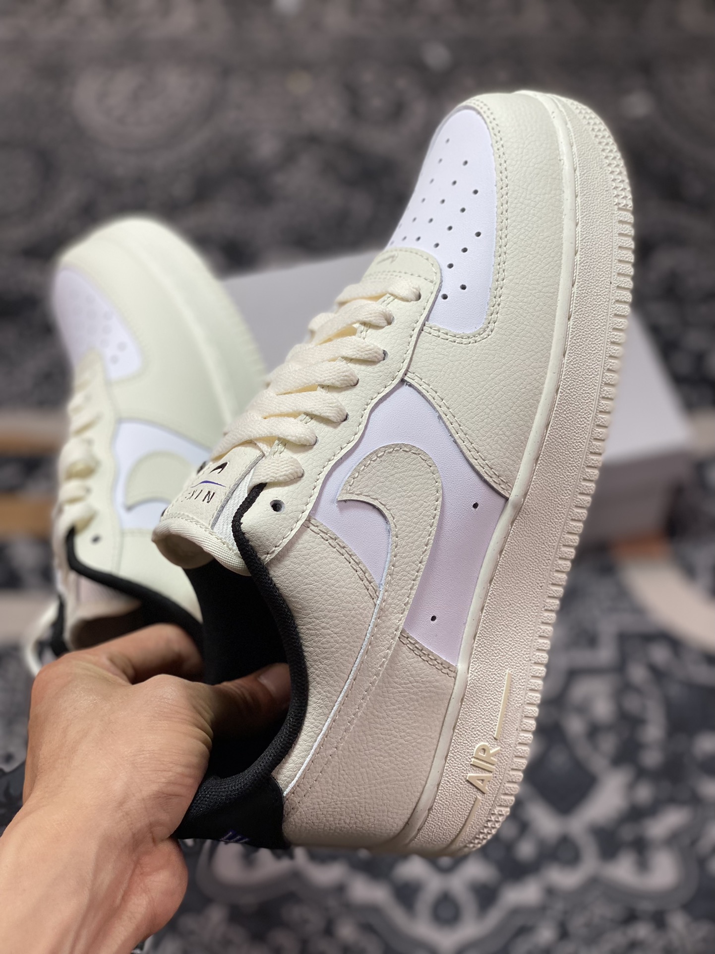 Nike Air Force 1'07 Low ”Coconut Milk” Air Force One classic low-top sneakers ”Colorblock Cream White Black” DZ2708-101