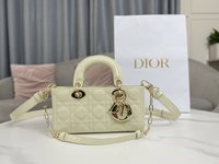 Dior Bags Handbags Practical And Versatile Replica Designer
 Gold White Cowhide Patent Leather Lady Chains
