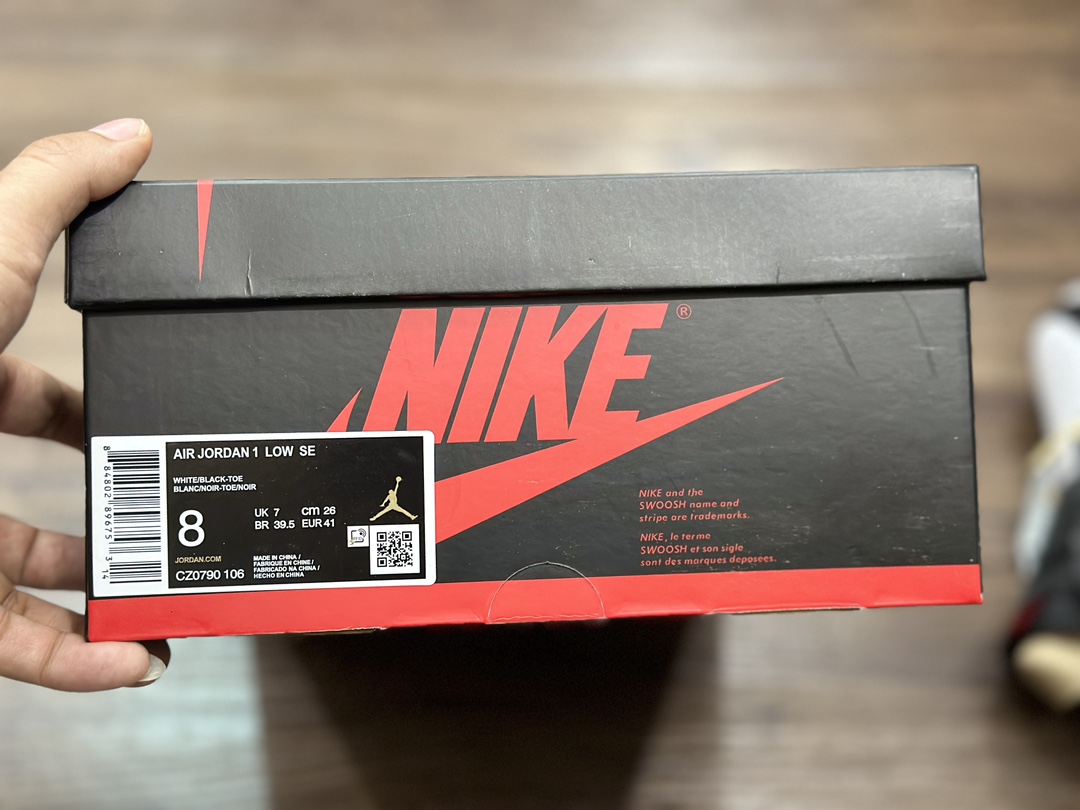 320 Air Jordan 1 Low aj1 乔1黑脚趾 低帮篮球鞋  CZ0790-106