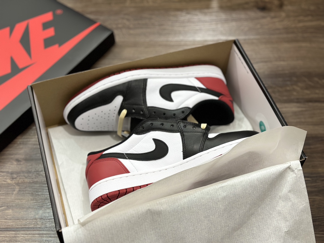 320 Air Jordan 1 Low aj1 乔1黑脚趾 低帮篮球鞋  CZ0790-106