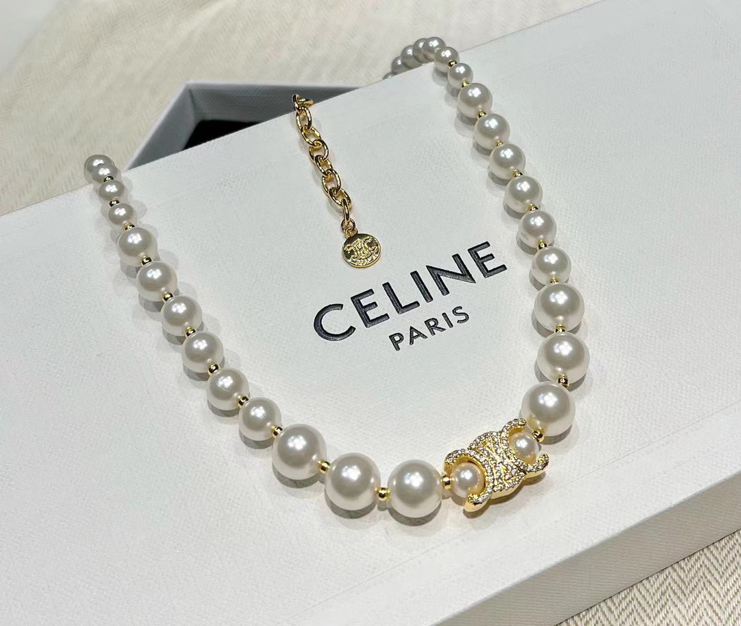 Celine New Necklace-- gold Size: Length 42+8cm 8 i1683787327 7152 0