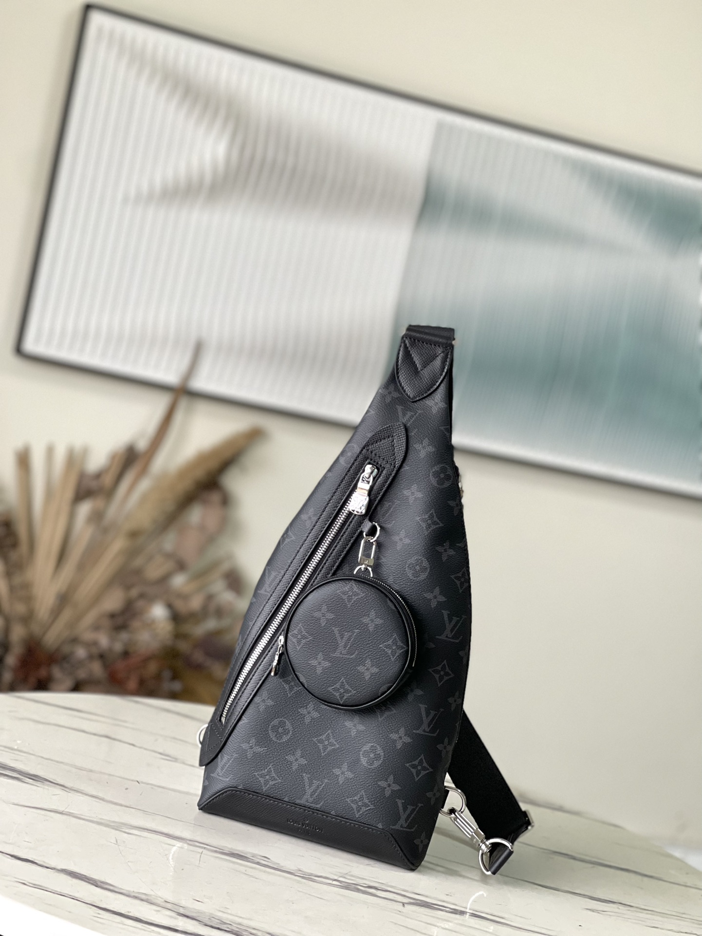 black flower Duo shoulder bag