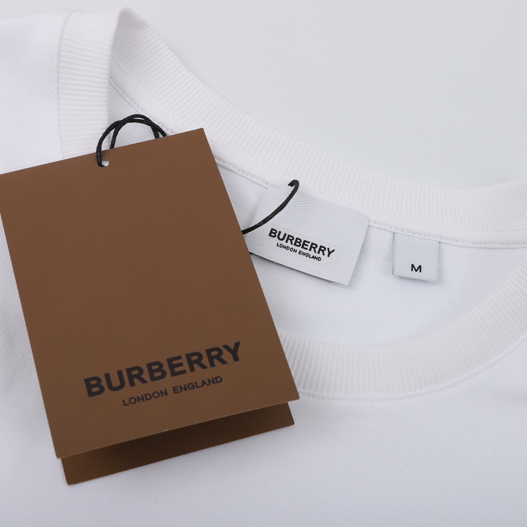 Burberry/巴宝莉 新款绣钻战马刺绣LOGO短袖T恤