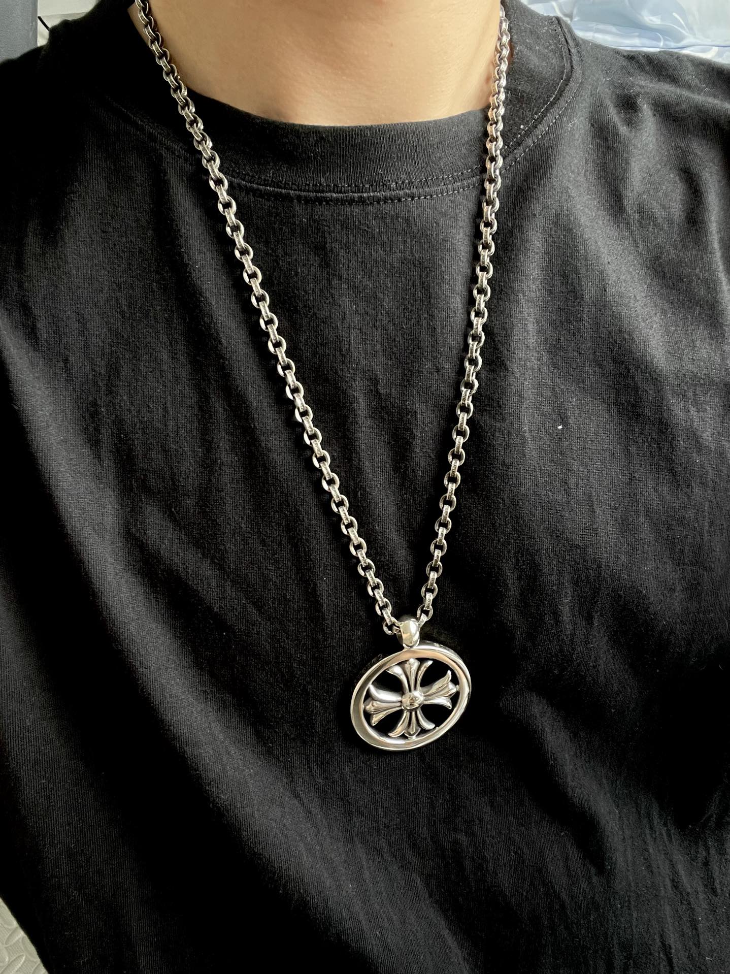 Chrome Hearts 克罗心 大圆十字花项链