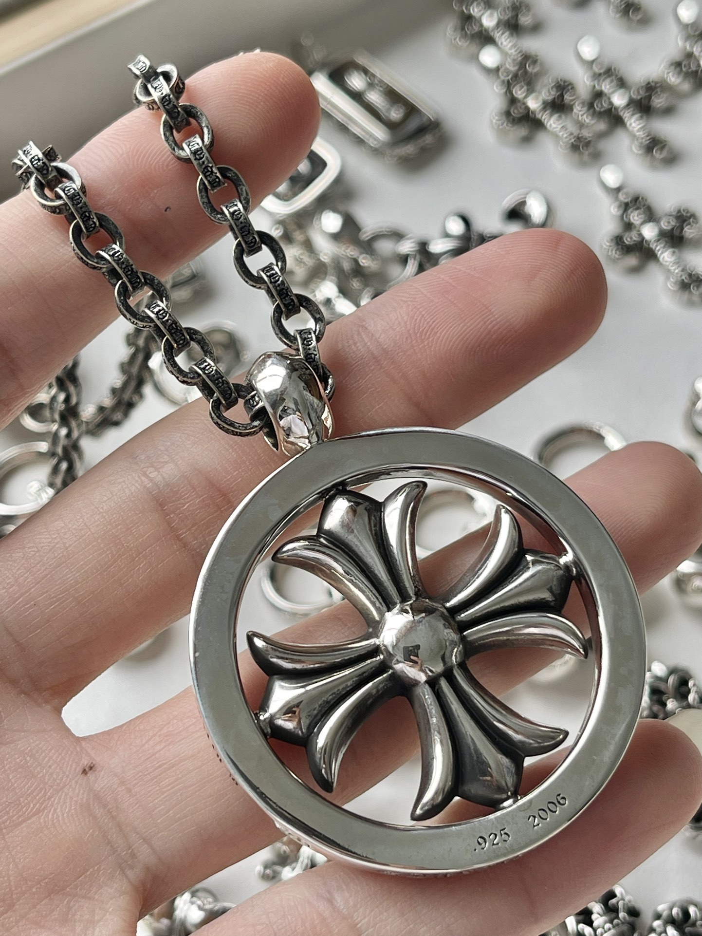 Chrome Hearts 克罗心 大圆十字花项链