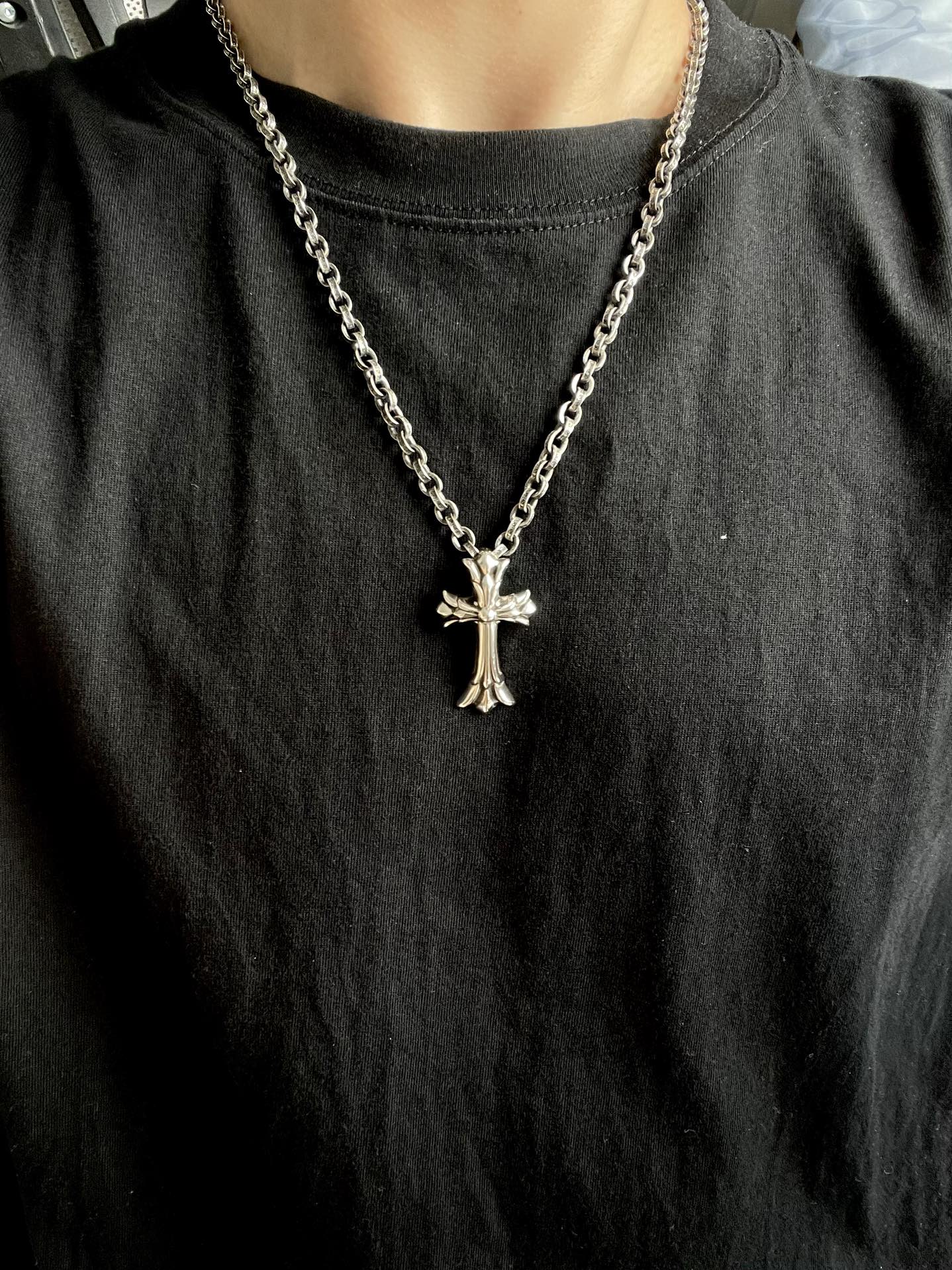 Chrome Hearts 克罗心 中号双层无环吊坠项链