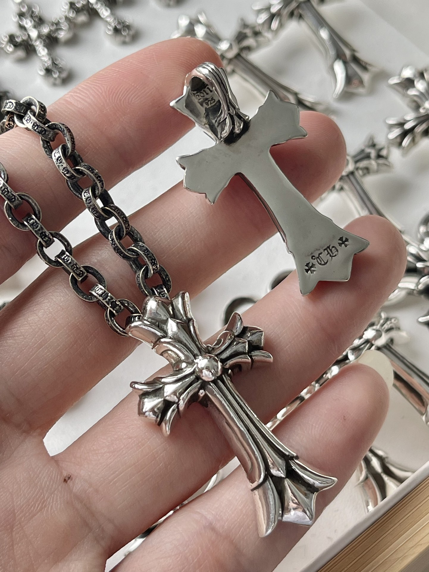Chrome Hearts 克罗心 中号双层无环吊坠项链