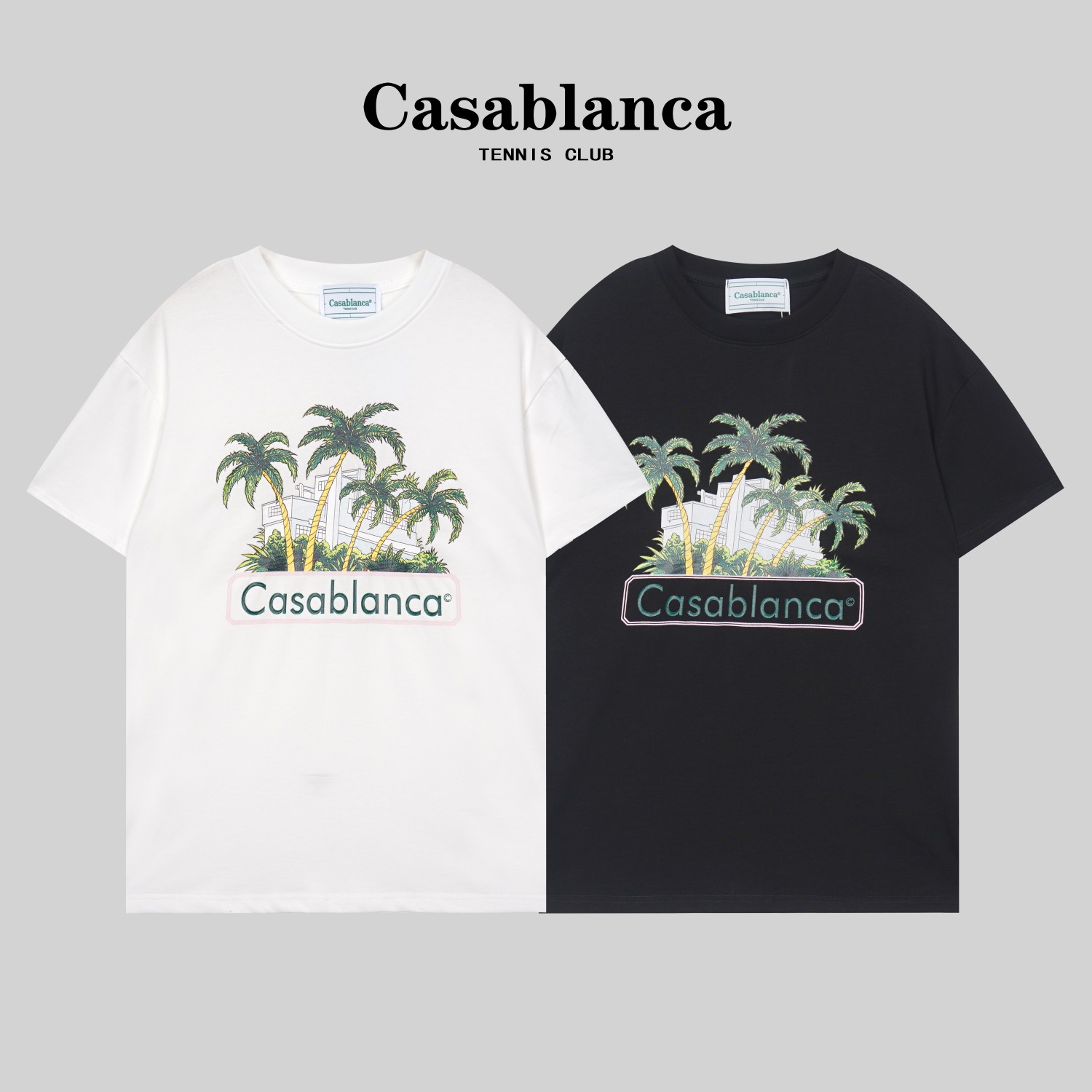 G1023 alta calidad doble hilo # Casablanca*Camiseta tropical de verano 23 de Casablanca, confeccionada con algodón puro…
