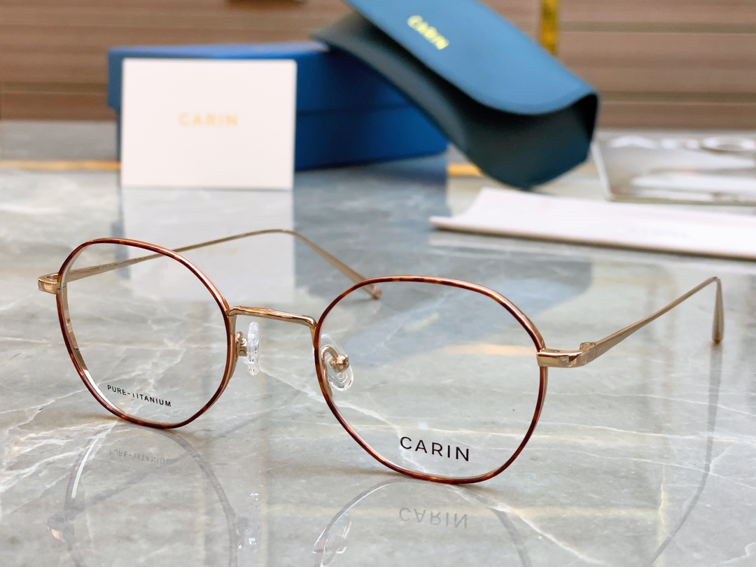  超轻钛架【CARI*】卡*琳 GUS H 复古圆框 纤细超薄工艺减轻面部压迫感， 可换近视镜片 ！si