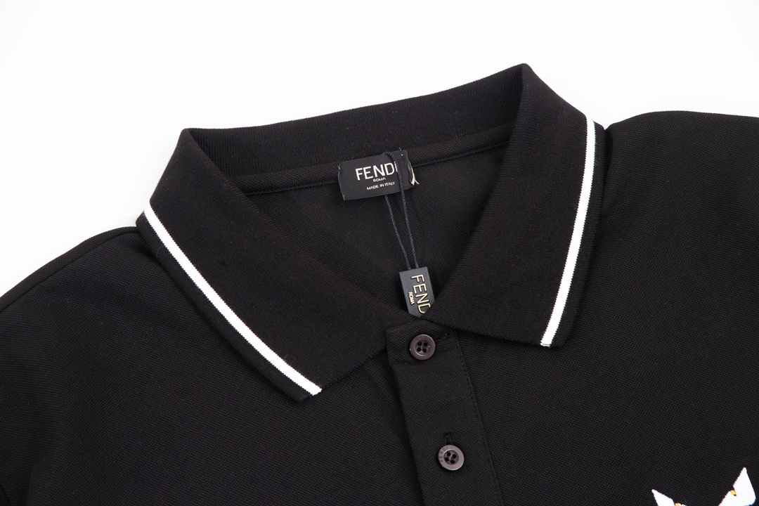 FENDI 1980s Inspired Upgrade: Black Polo-CLO for Men and Women - 图片 2
