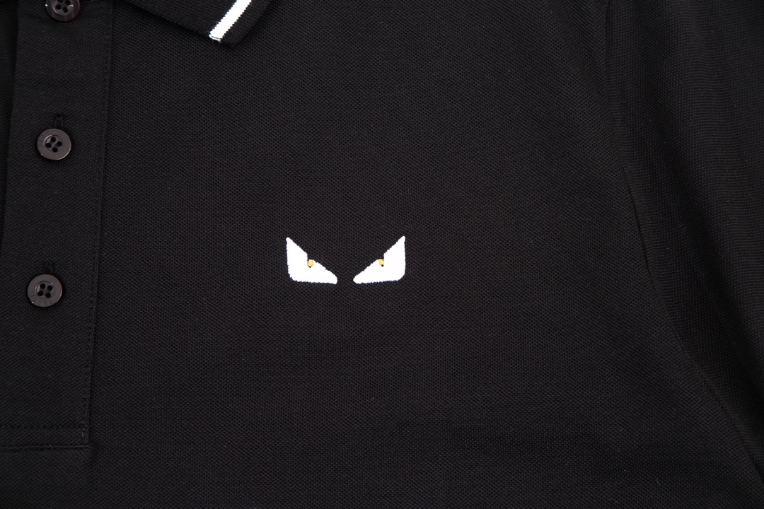 FENDI 1980s Inspired Upgrade: Black Polo-CLO for Men and Women - 图片 5