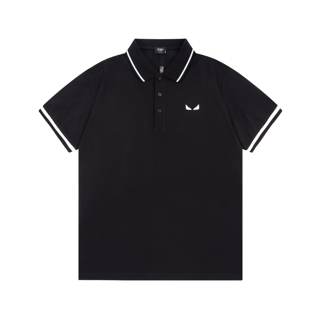 FENDI 1980s Inspired Upgrade: Black Polo-CLO for Men and Women