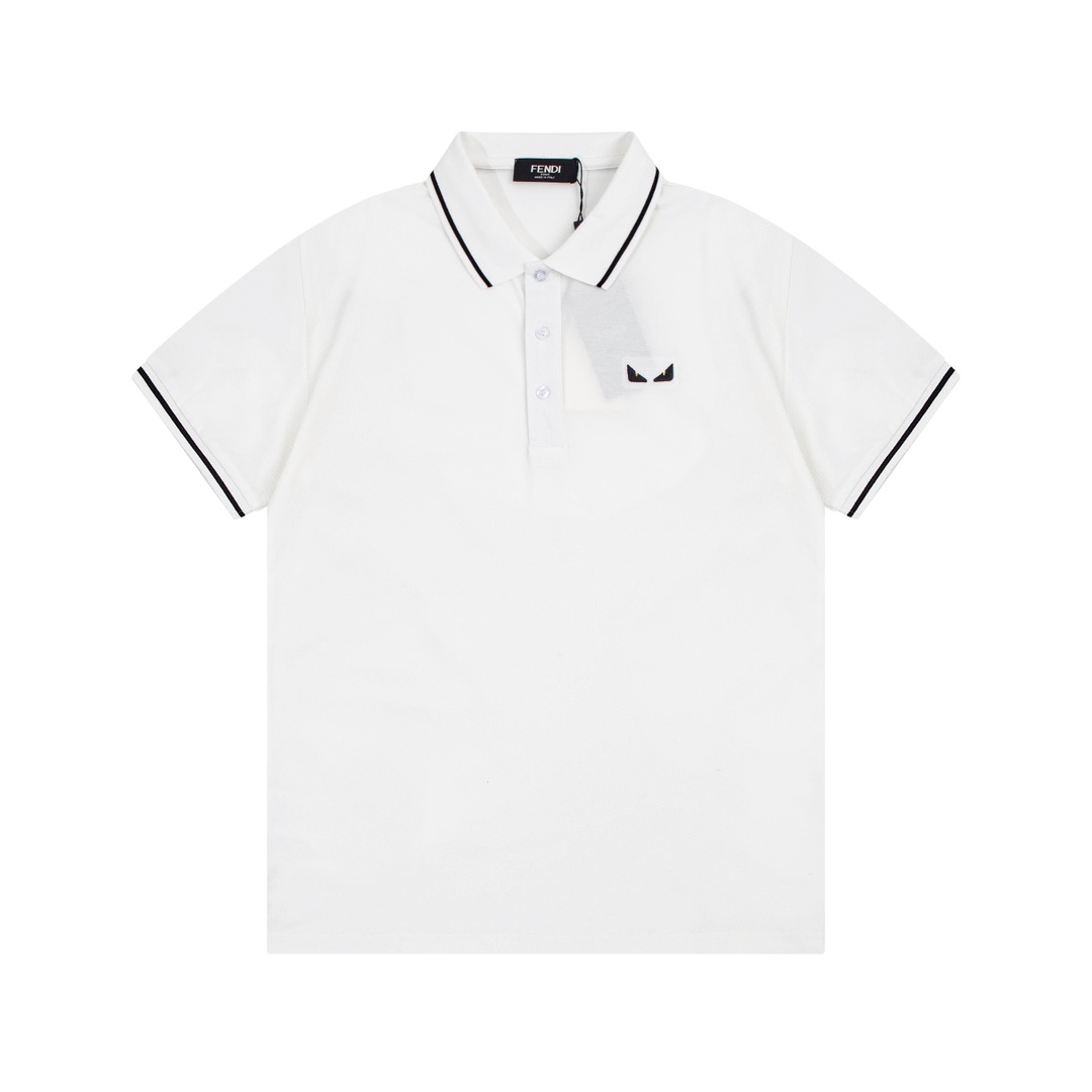 FENDI 1980s Inspired Upgrade: White Polo-CLO for Men and Women - 图片 1