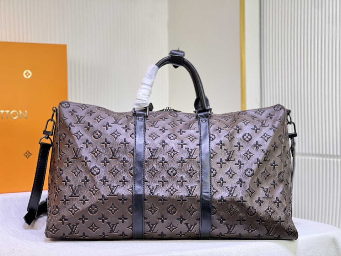 490  Monogram Tuffetage 帆布版 Keepall Triangle BANDOULIèRE 50 旅行袋