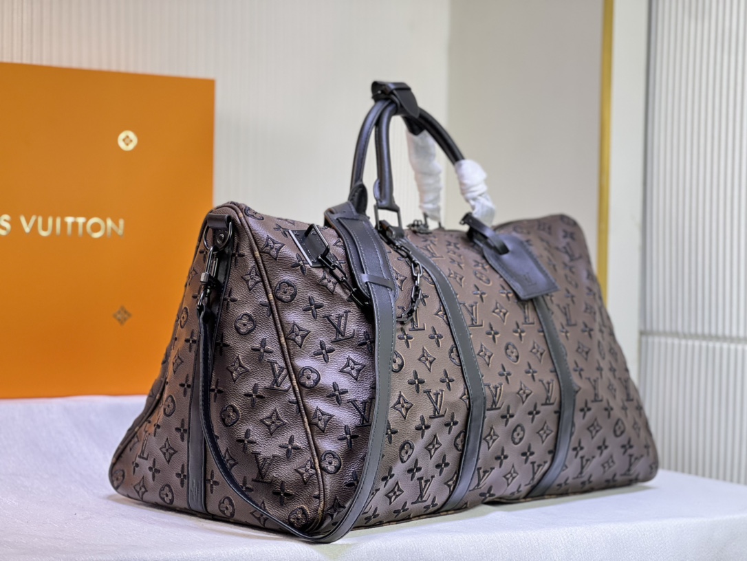 490  Monogram Tuffetage 帆布版 Keepall Triangle BANDOULIèRE 50 旅行袋