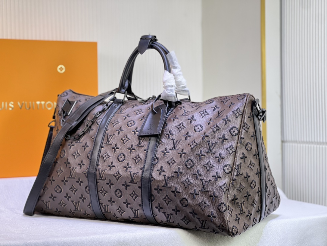 490  Monogram Tuffetage 帆布版 Keepall Triangle BANDOULIèRE 50 旅行袋