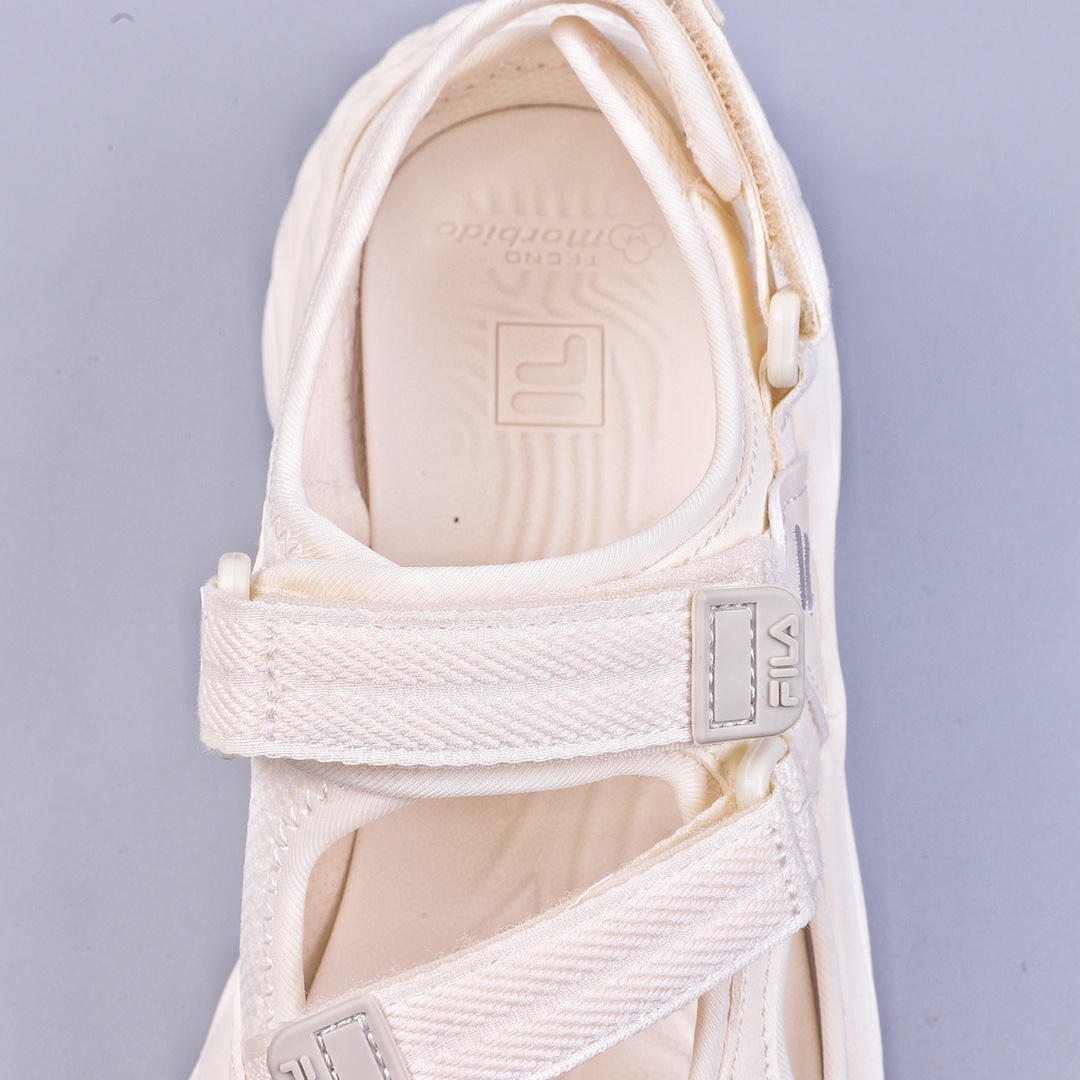 FILA FUSION Mary Jane Sandals Women's Shoes 2023 Summer New Sandals Velcro Conch Beach Shoes T12W321401FWB