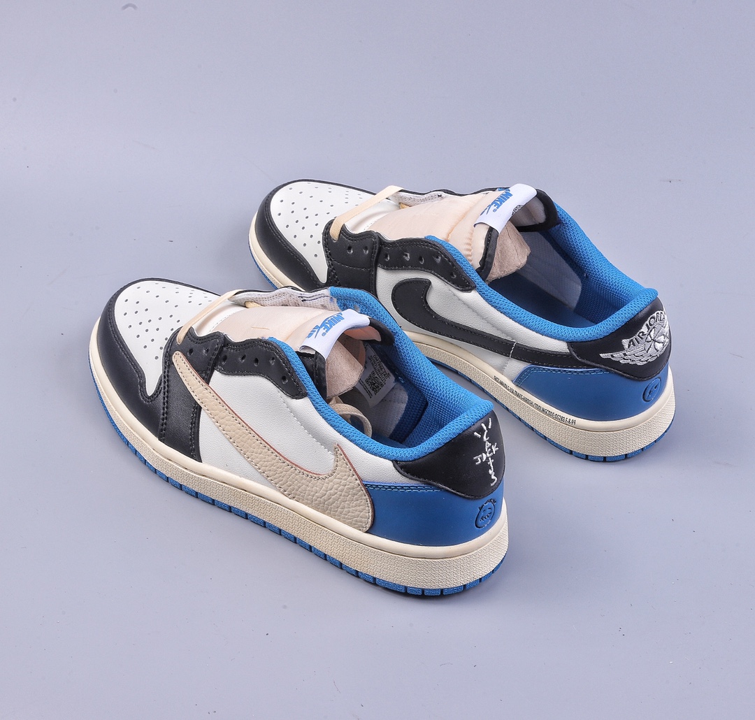 Travis Scott x Air Jordan 1 Low AJ1 inverted hook low-top DM7866-140