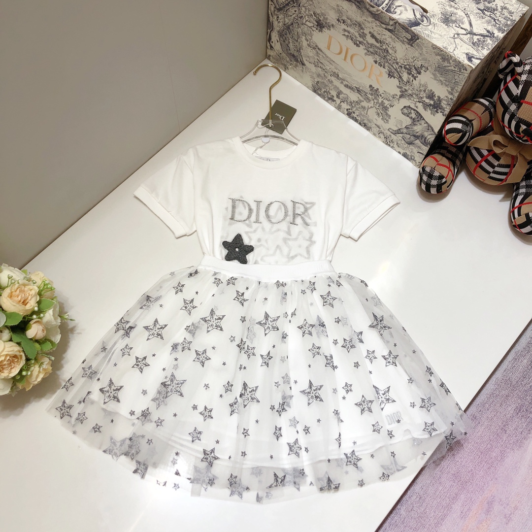Dior Clothing Kids Clothes T-Shirt Printing Kids Short Sleeve