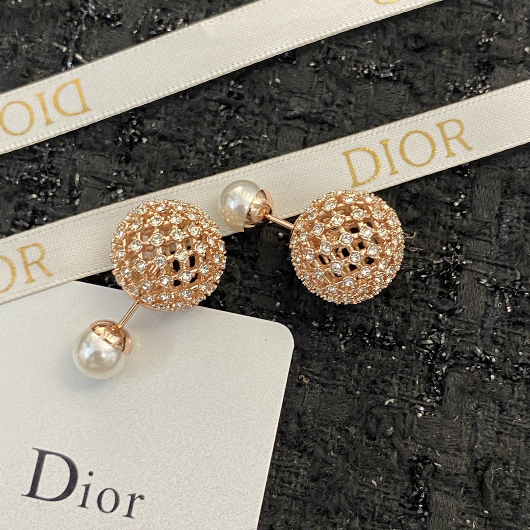 Dior Juwelen Ohrring Rose Roségold Offene Arbeiten