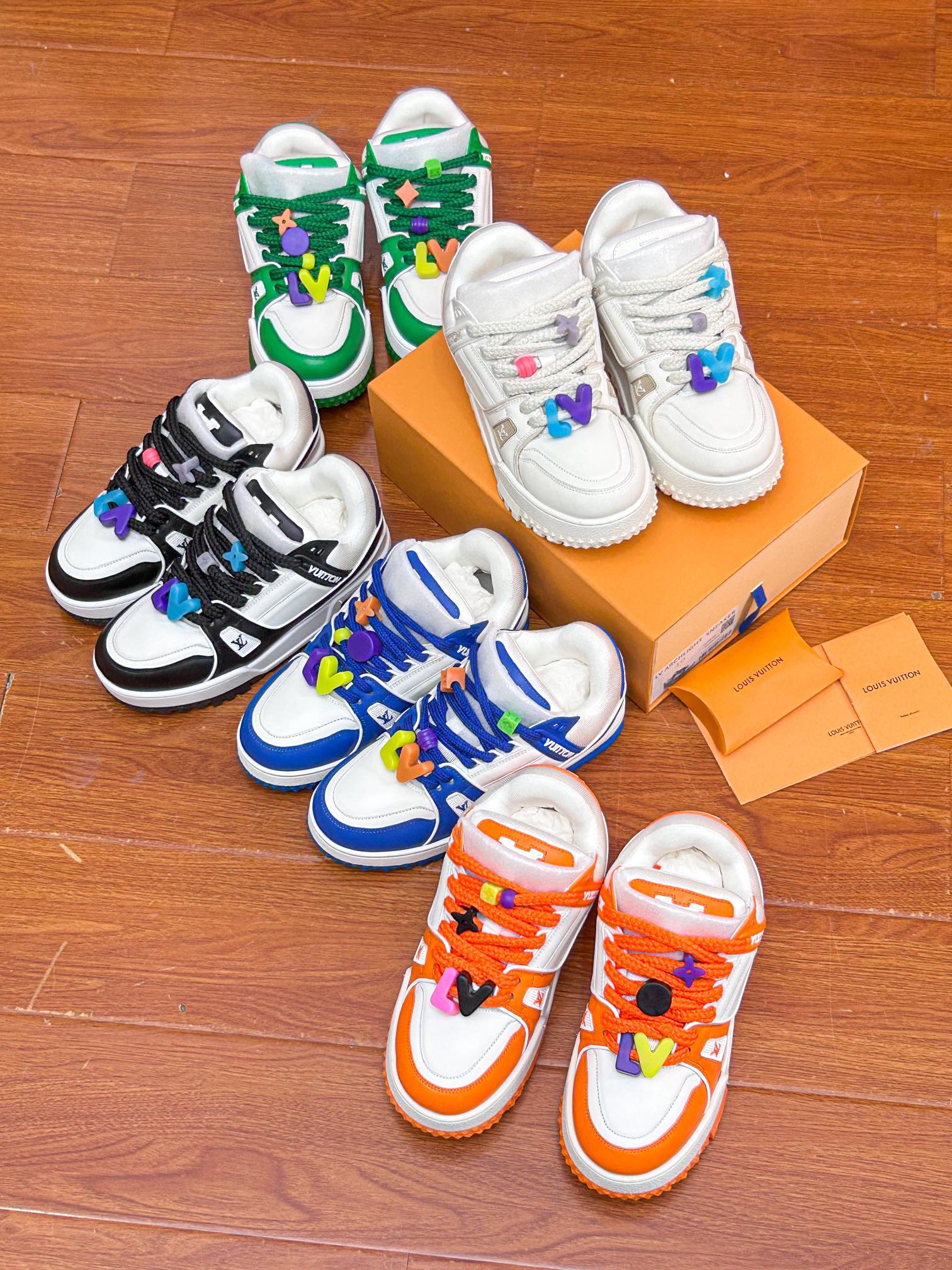 versión superior LV burro L casa 23 primavera y verano modelos de pasarela gordo Trainer pan zapatos
