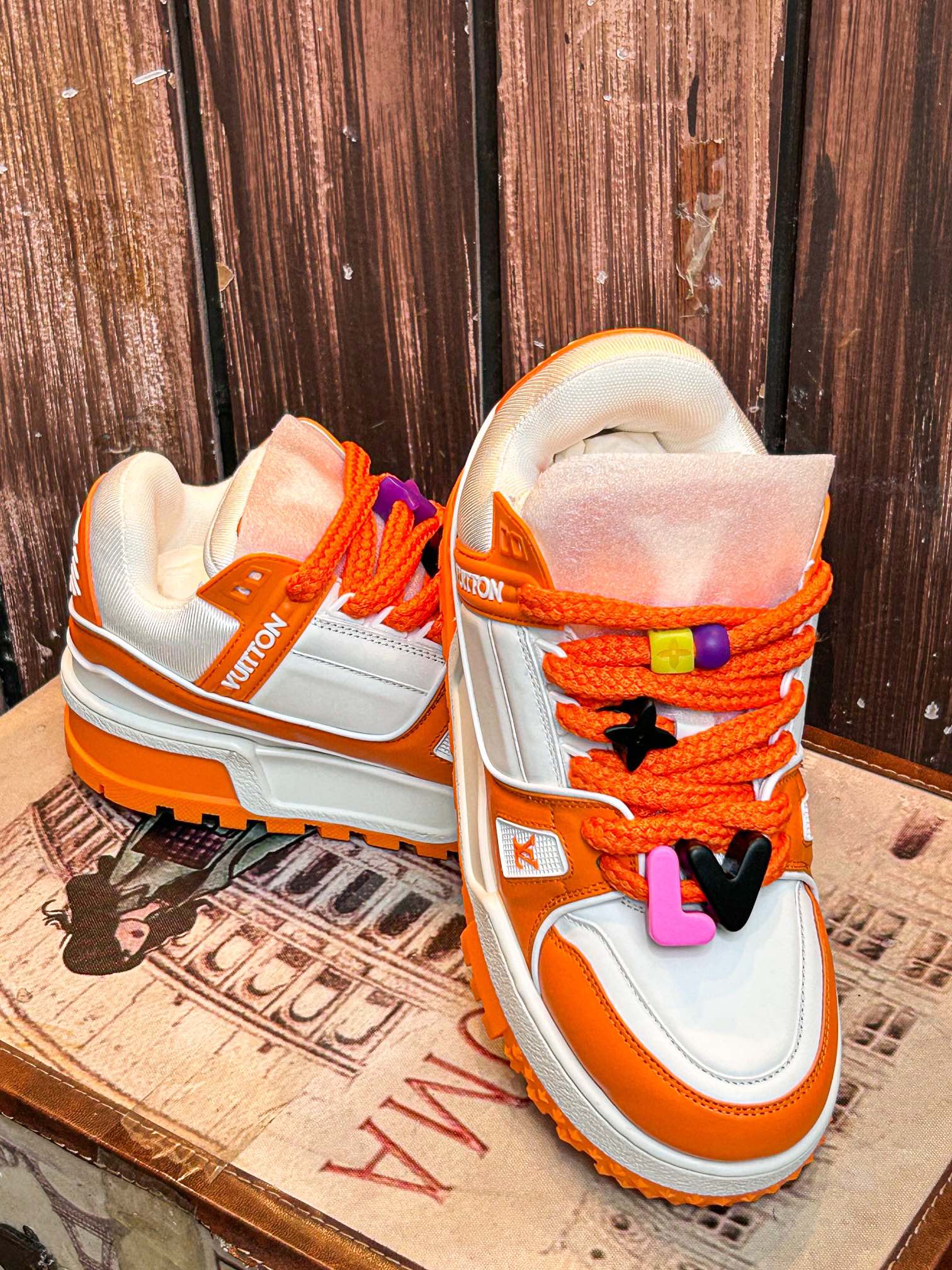 versión superior LV burro L casa 23 primavera y verano modelos de pasarela gordo Trainer pan zapatos