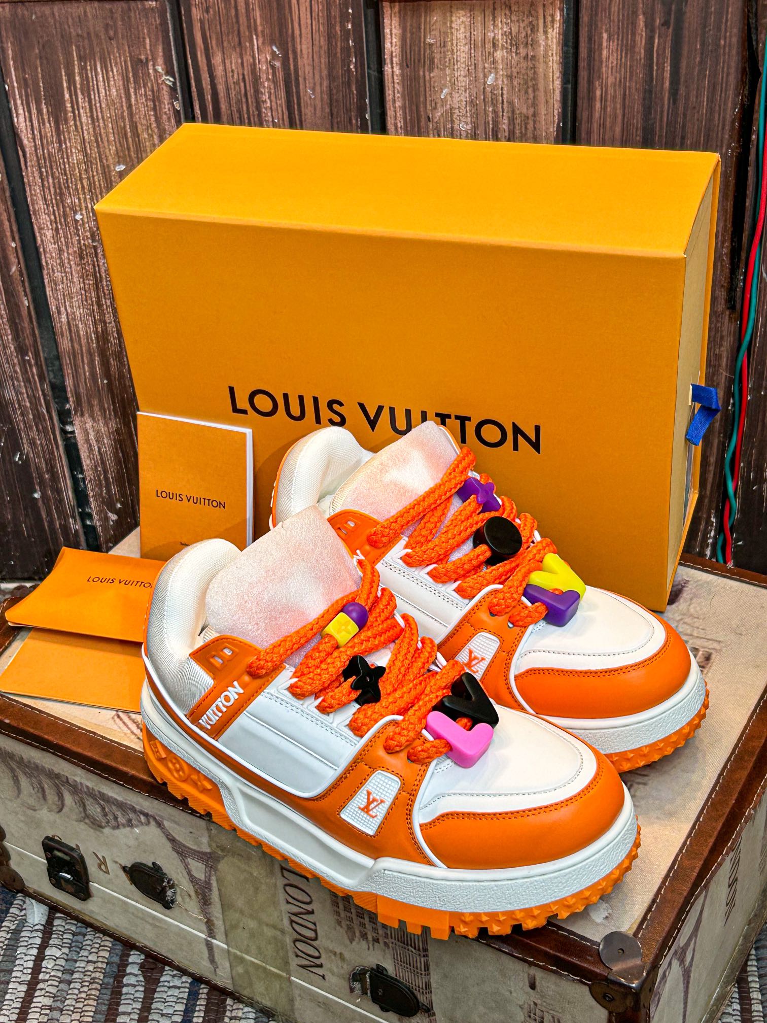 versión superior LV burro L casa 23 primavera y verano modelos de pasarela gordo Trainer pan zapatos