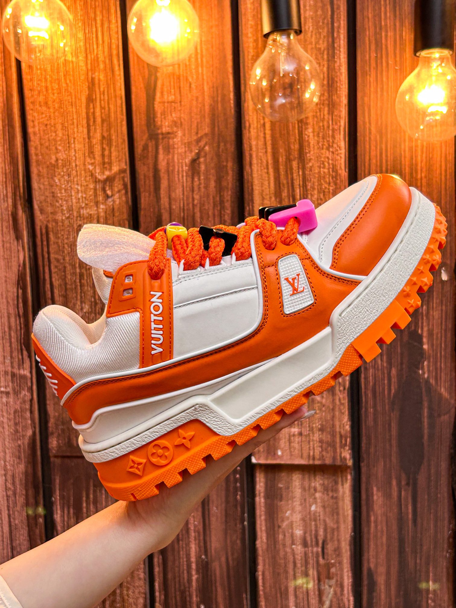 versión superior LV burro L casa 23 primavera y verano modelos de pasarela gordo Trainer pan zapatos