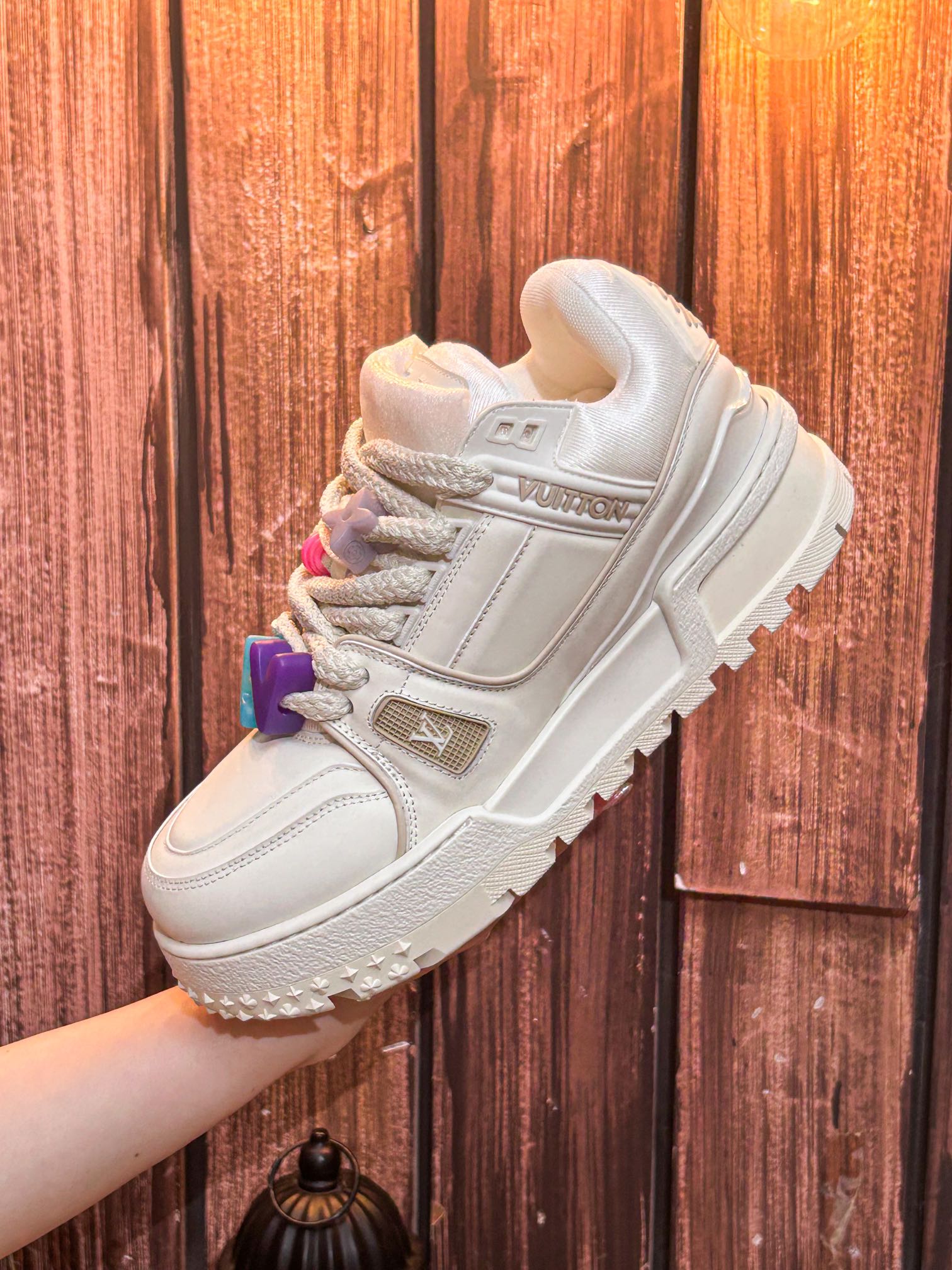 versión superior LV burro L casa 23 primavera y verano modelos de pasarela gordo Trainer pan zapatos