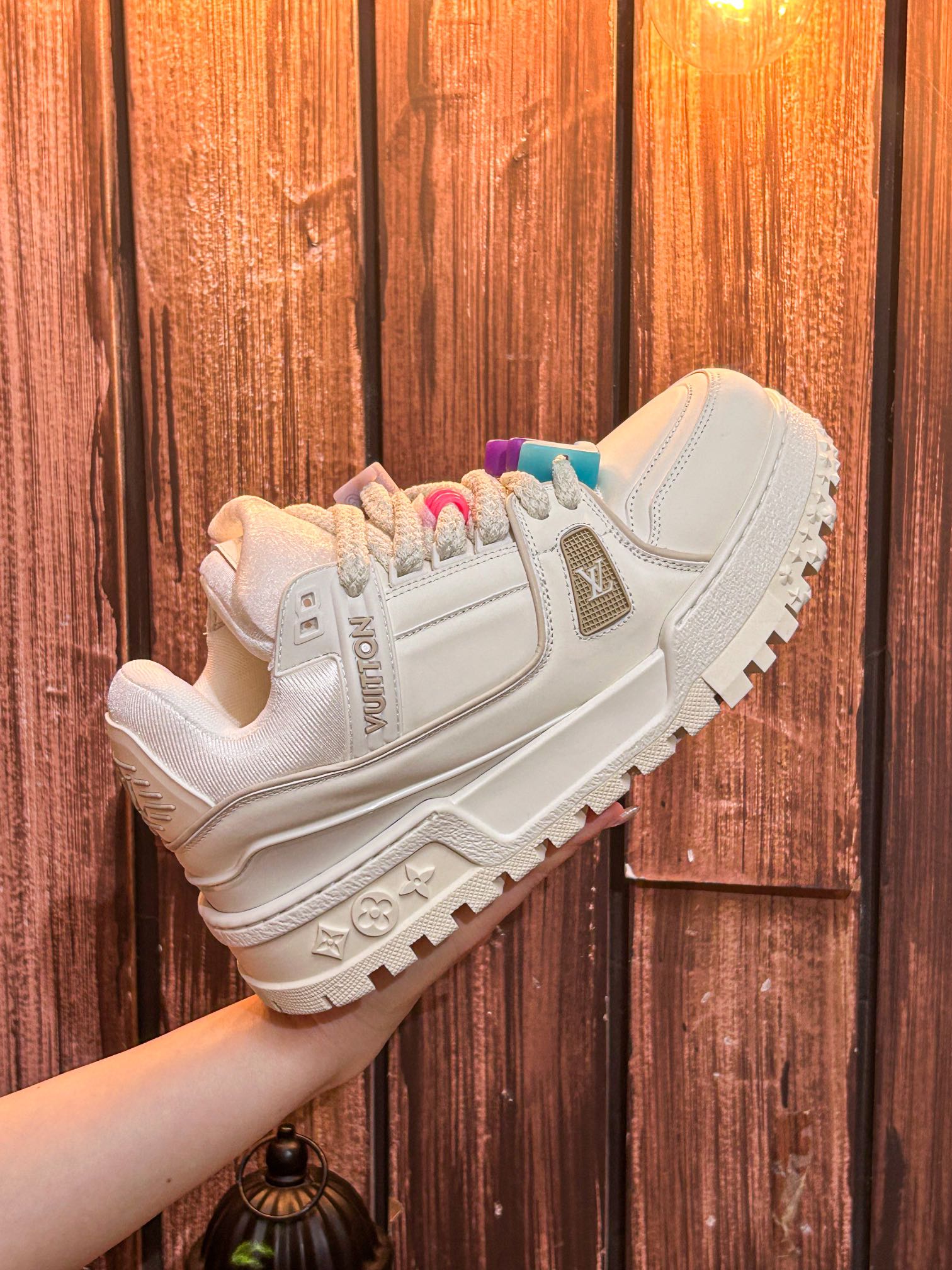 versión superior LV burro L casa 23 primavera y verano modelos de pasarela gordo Trainer pan zapatos