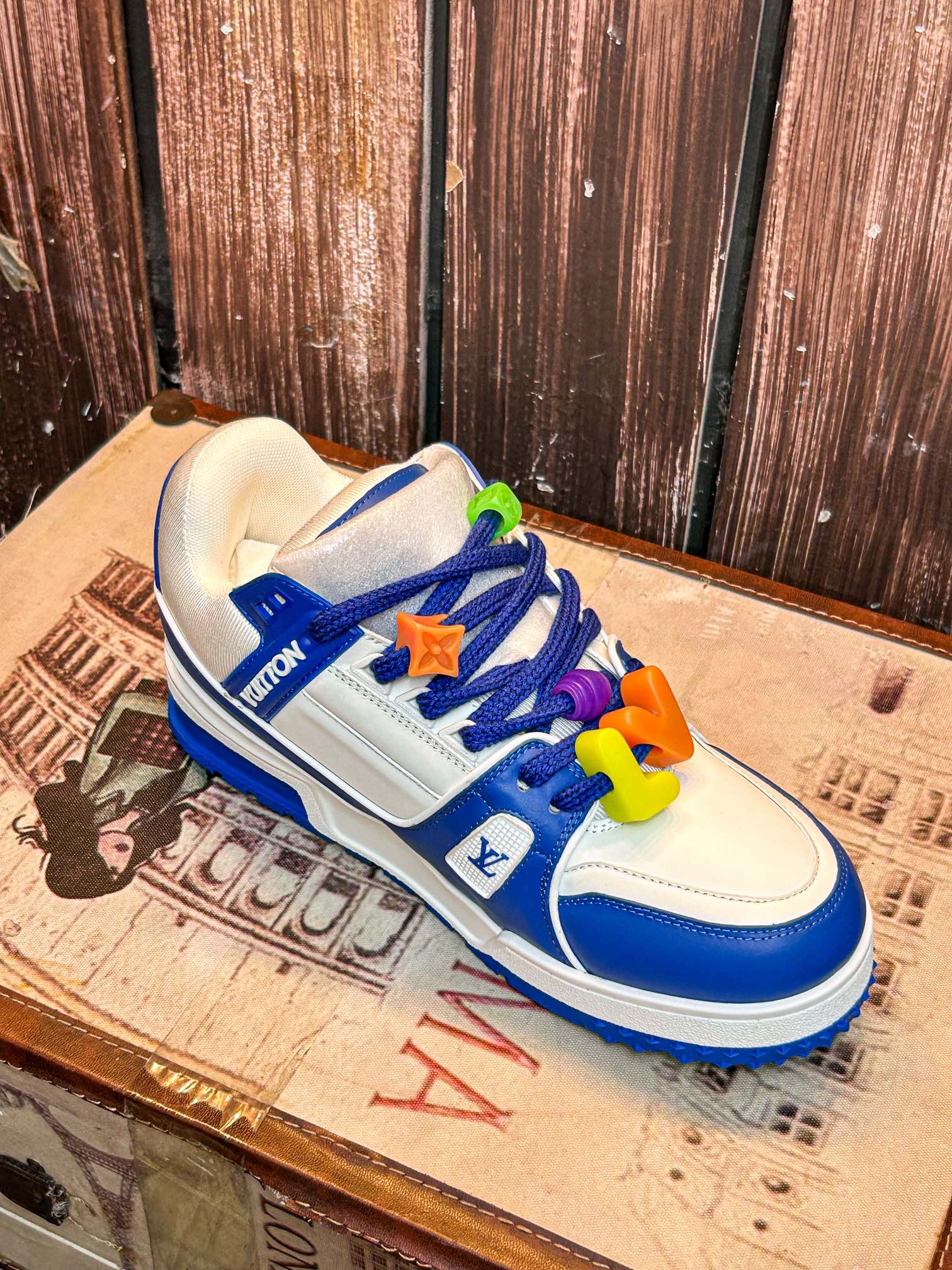 versión superior LV burro L casa 23 primavera y verano modelos de pasarela gordo Trainer pan zapatos