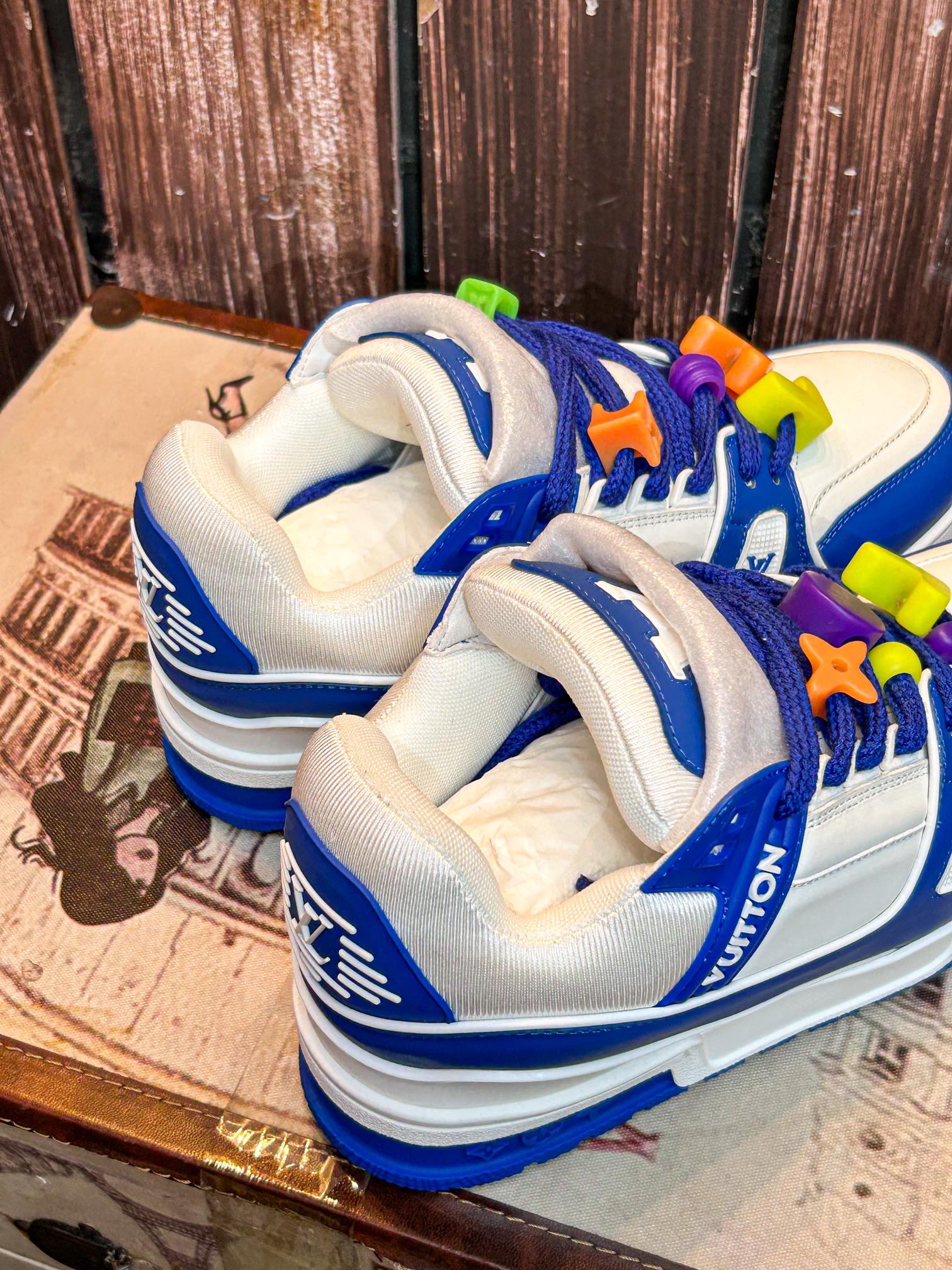 versión superior LV burro L casa 23 primavera y verano modelos de pasarela gordo Trainer pan zapatos