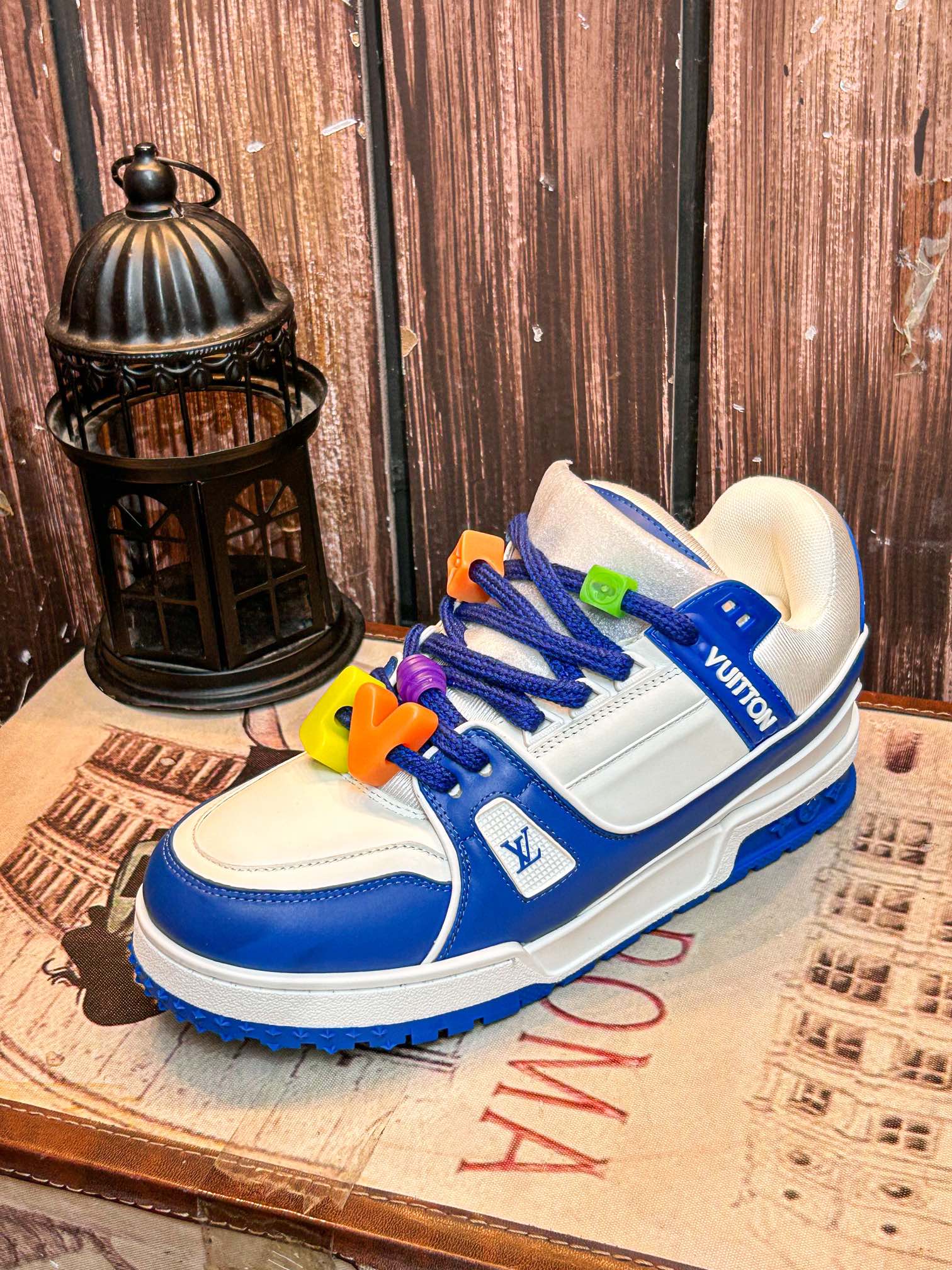 versión superior LV burro L casa 23 primavera y verano modelos de pasarela gordo Trainer pan zapatos