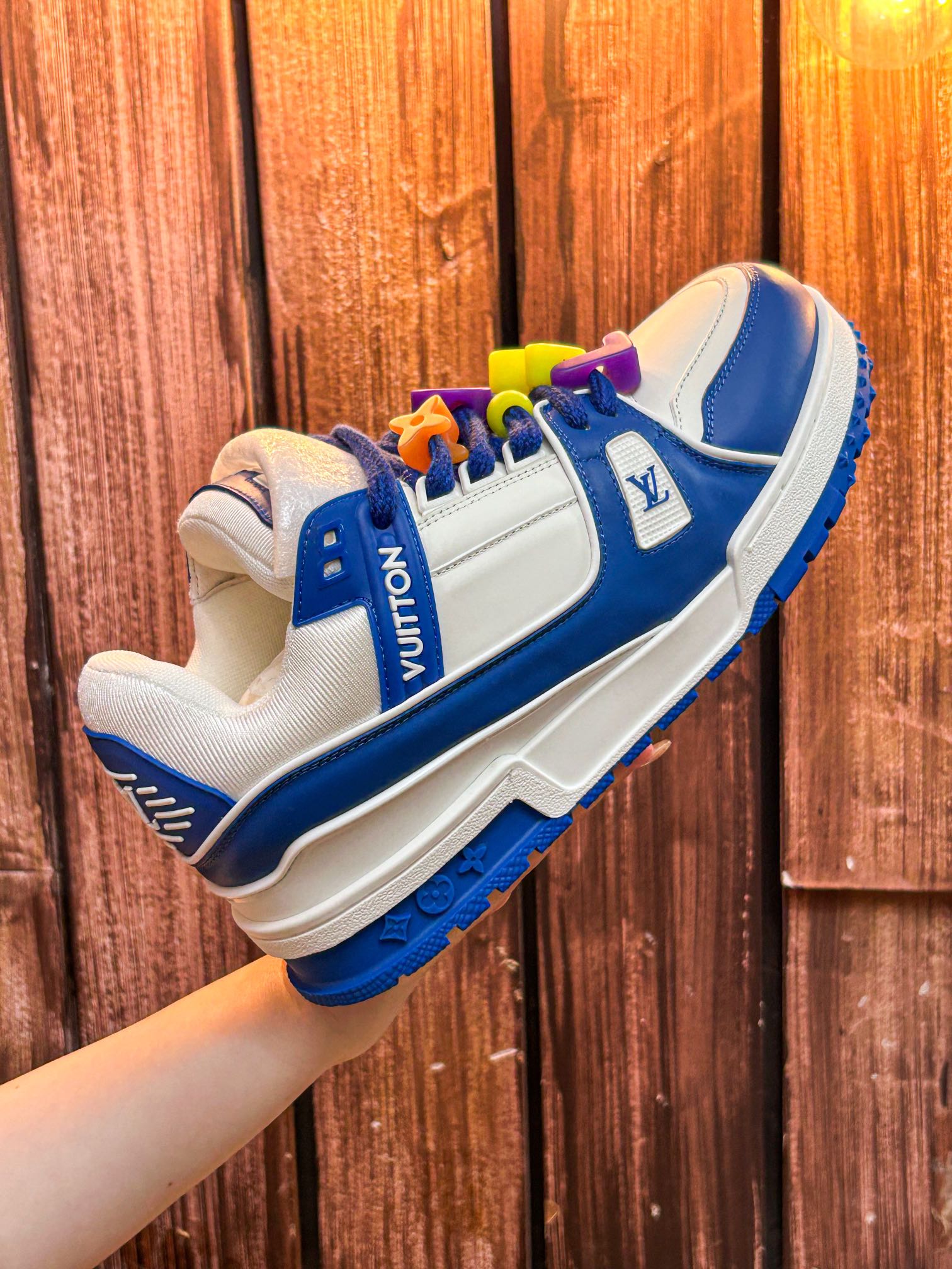 versión superior LV burro L casa 23 primavera y verano modelos de pasarela gordo Trainer pan zapatos
