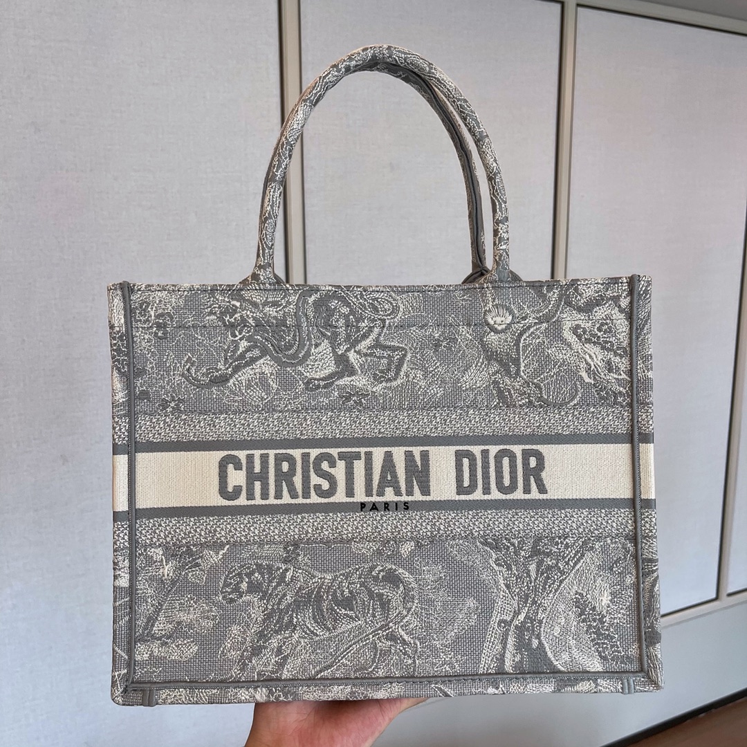 Dior Book Tote Handbags Tote Bags Grey