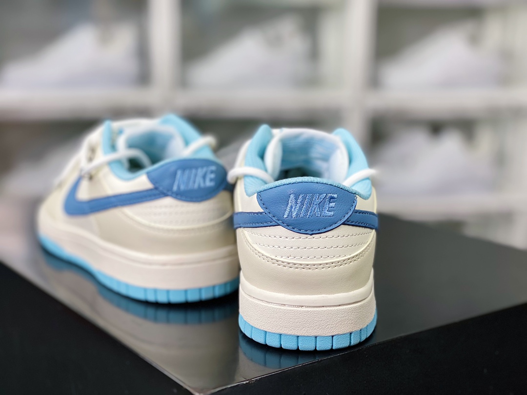 Nike SB Dunk Low ”Milk White/Blue” Dunk series low-top sneakers ”Leather Milk White Light Blue Lace” DD1503-123