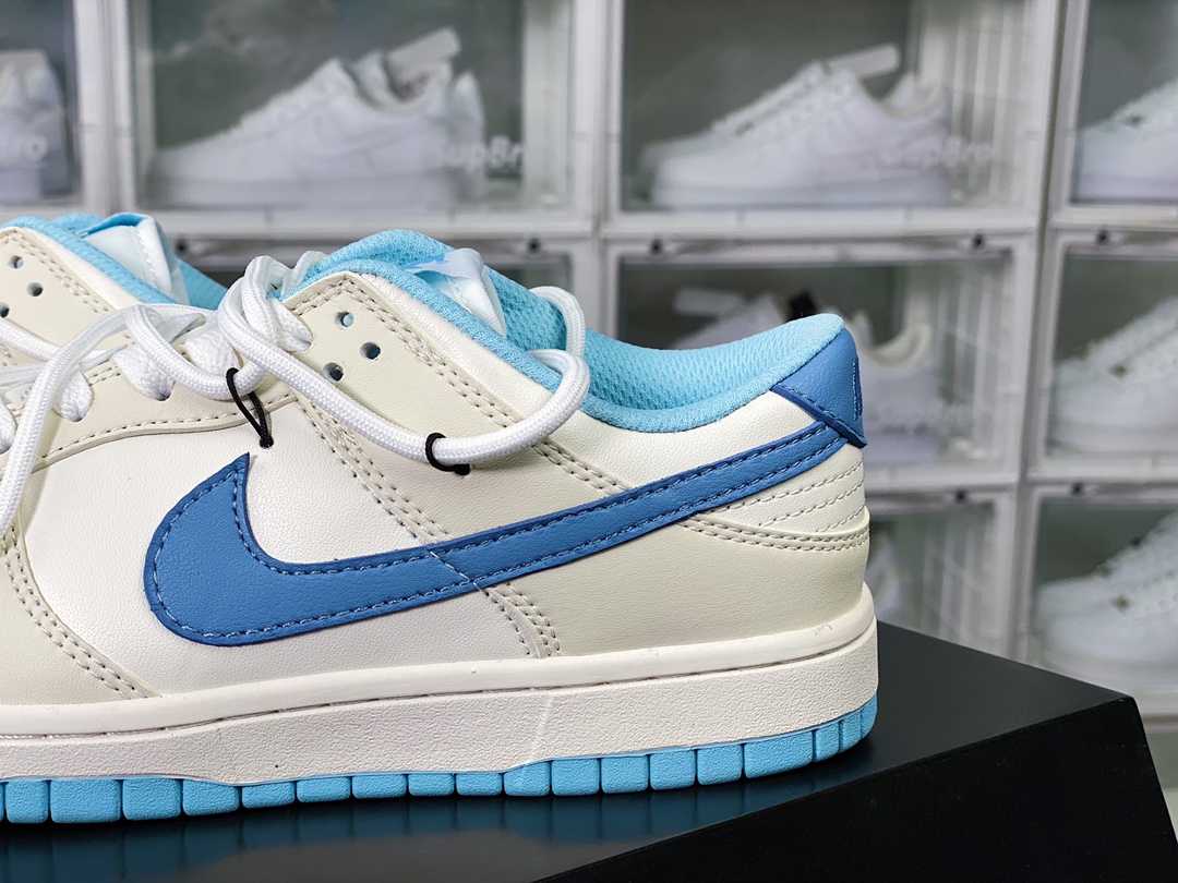 Nike SB Dunk Low ”Milk White/Blue” Dunk series low-top sneakers ”Leather Milk White Light Blue Lace” DD1503-123