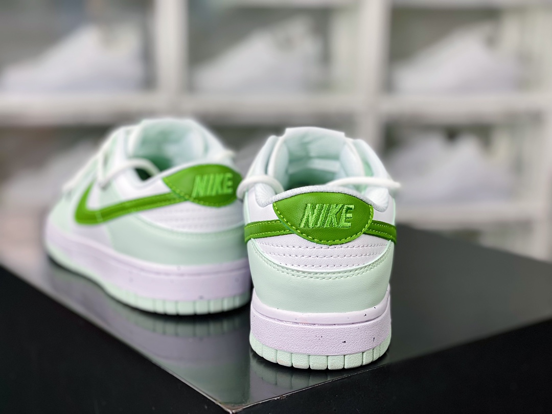 Nike SB Dunk Low ”Milk White/Blue” Dunk series low-top casual sneakers ”leather milk white light green laces” DN1431-102