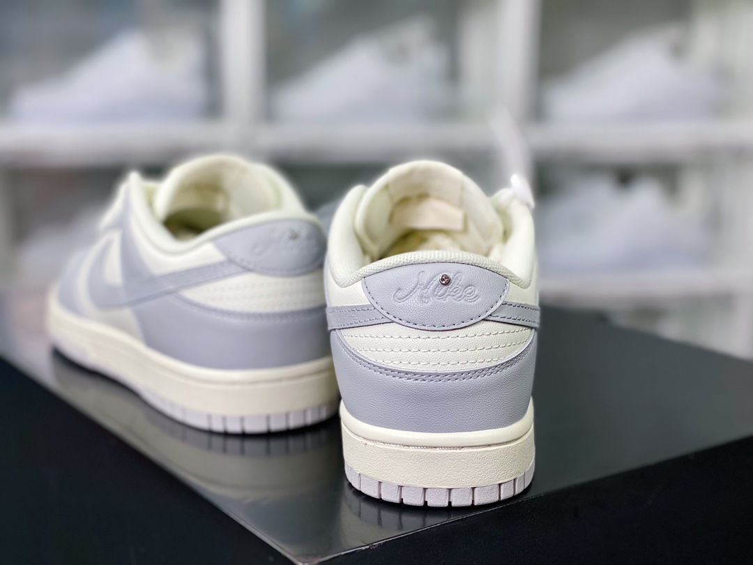 WMNS SB Dunk Low ”Photon Dust” dunk series low-top casual sports skateboard shoes ”white gray smoke gray haze relief” FJ4553-133