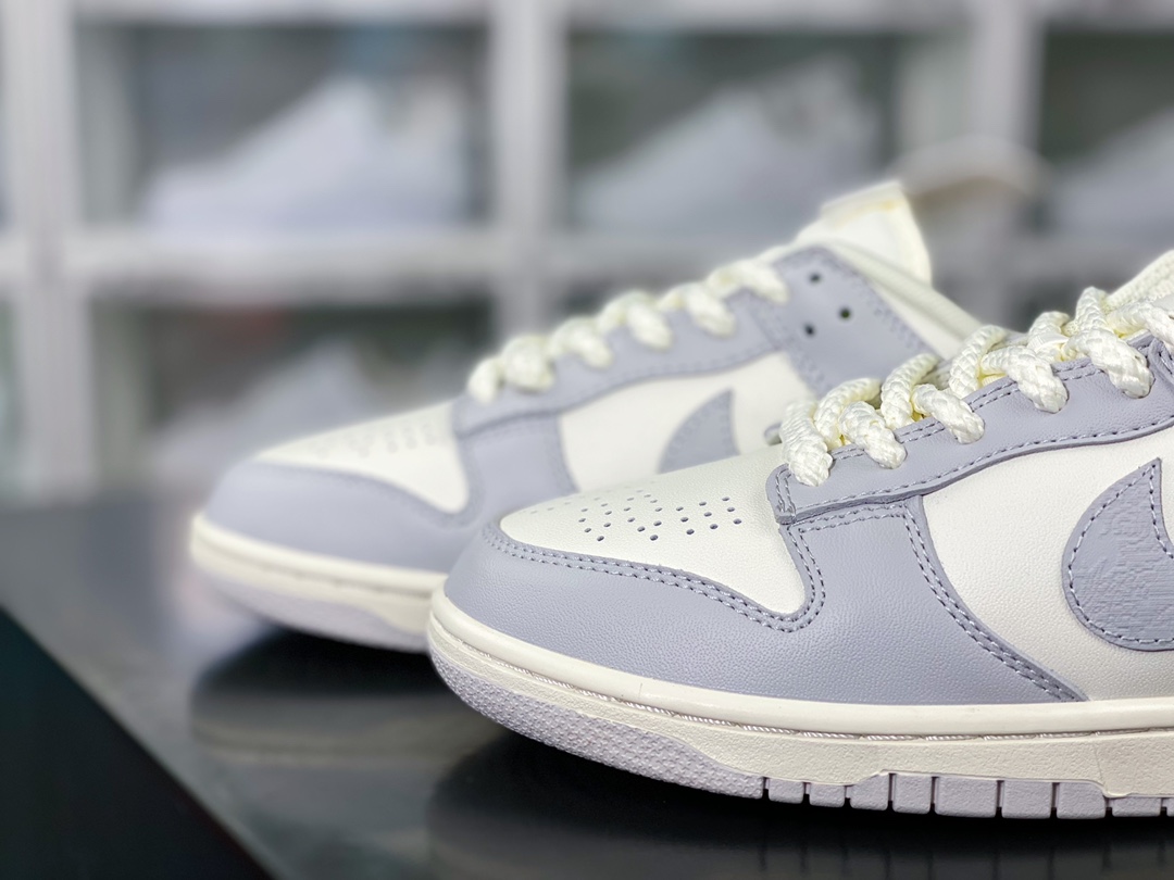 WMNS SB Dunk Low ”Photon Dust” dunk series low-top casual sports skateboard shoes ”white gray smoke gray haze relief” FJ4553-133