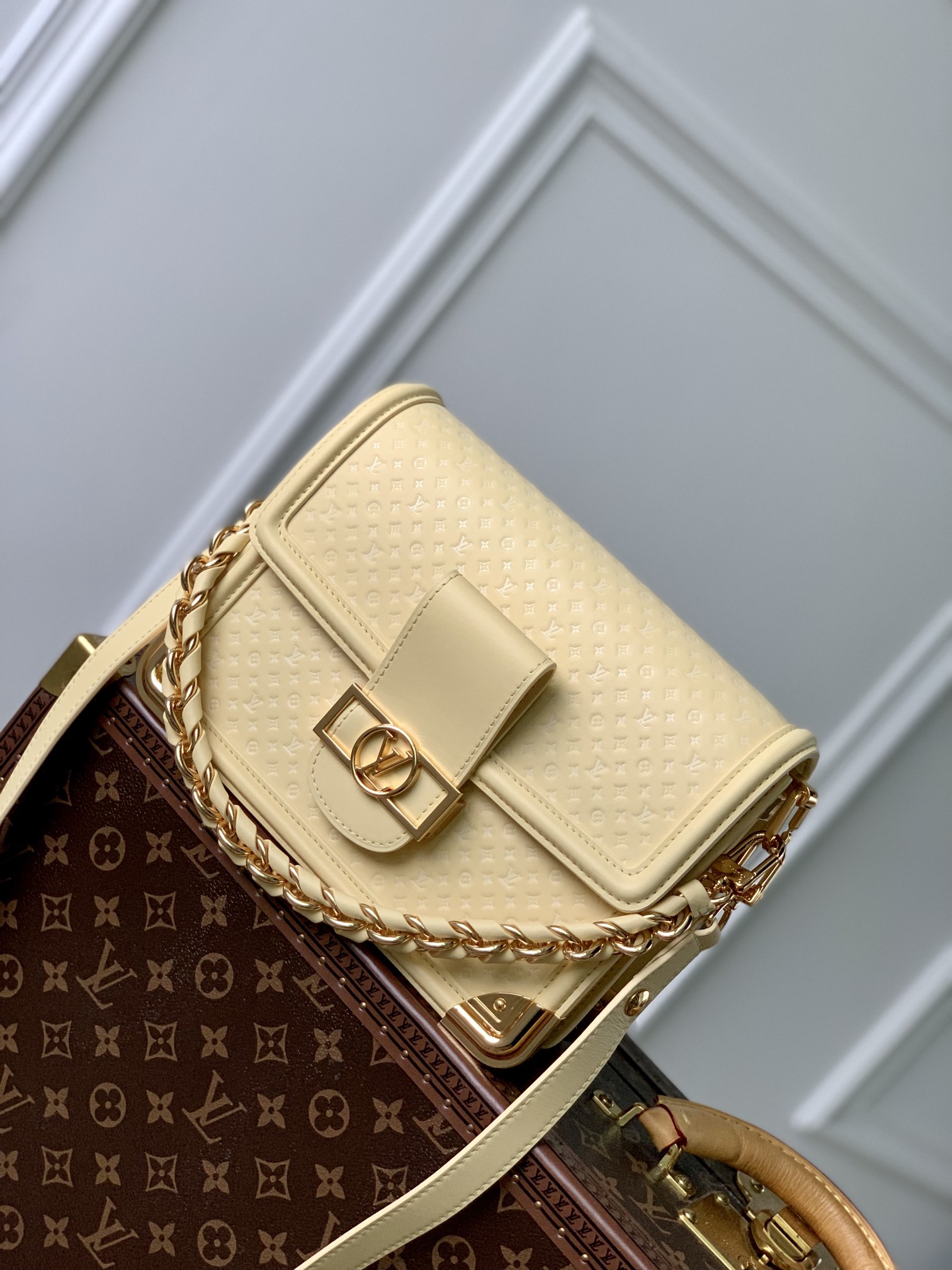 Louis Vuitton LV Dauphine Buy Bags Handbags Yellow Cowhide Mini M22276