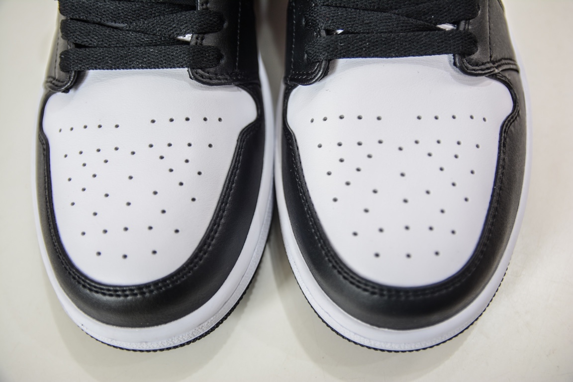 T 原装Air Jordan 1 Low ”White Toe” 黑白红 小黑红脚趾 553558-063