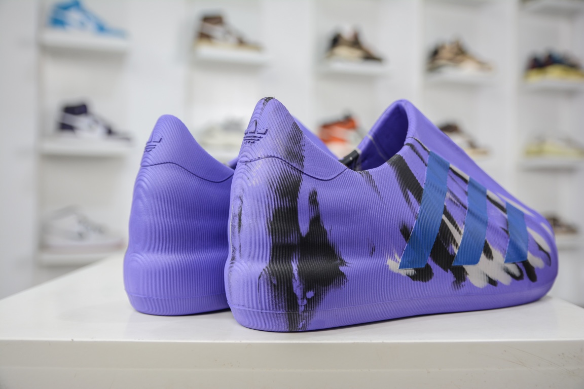 R Adidas adiFOM Superstar purple blue shell head version one-foot slip-on series casual sports duck-foot shoes HQ8753