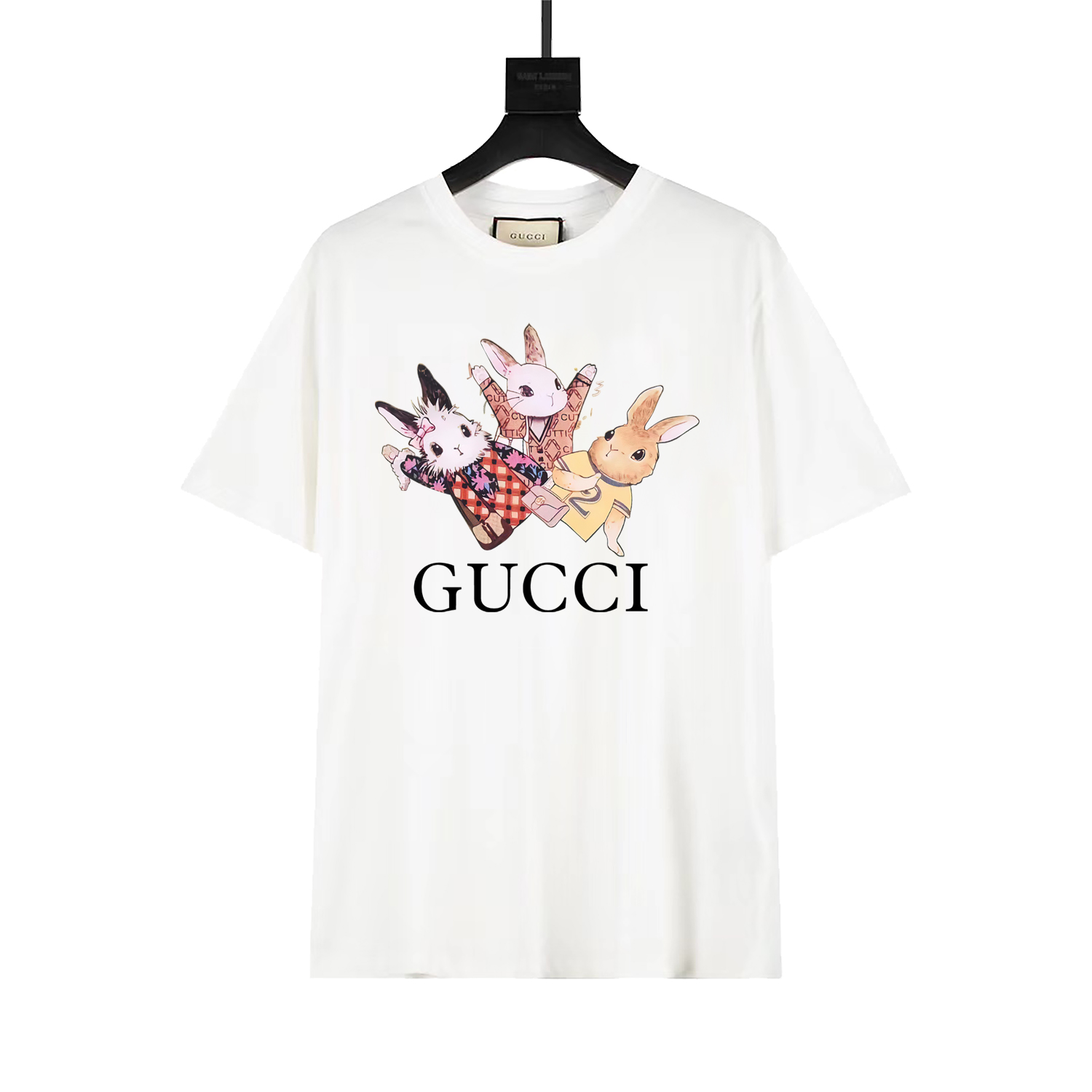 Gucci/Gucci 23Fw primavera-verano más reciente, colaboración importante con tres conejitas lindas 🐰 estampado, súper i…