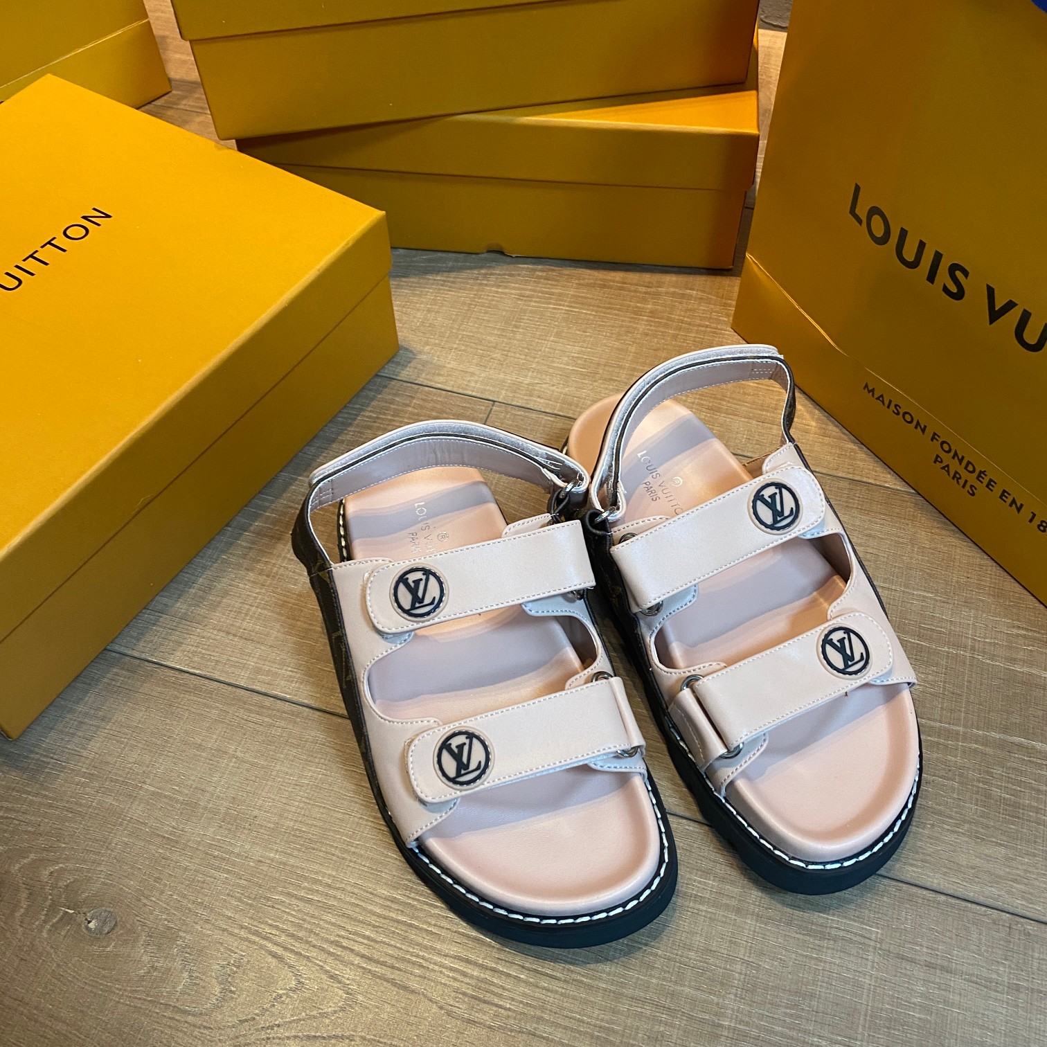Louis Vuitton Shoes Sandals PU TPU Spring/Summer Collection Beach